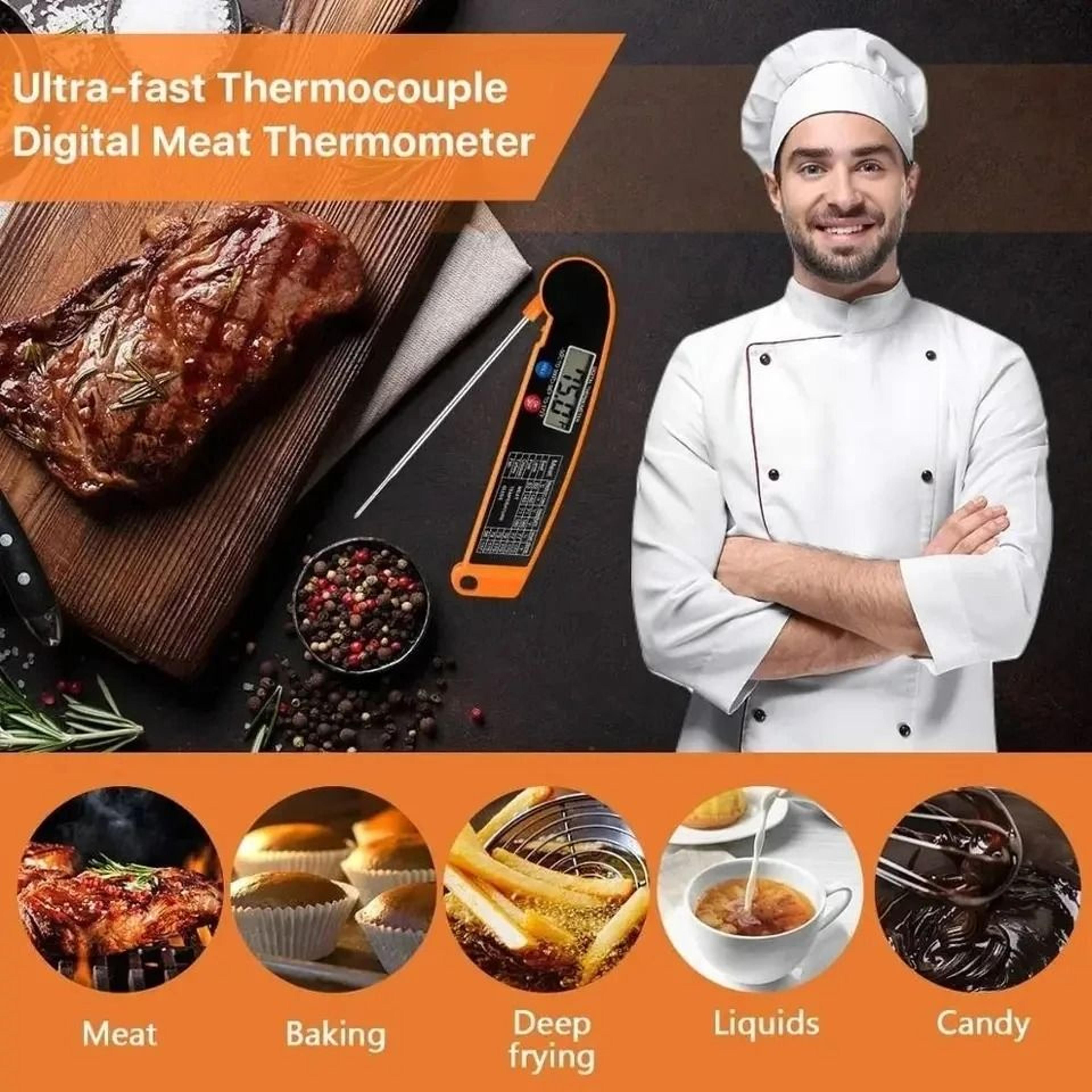 Digital Instant Read Meat Thermometer Waterproof With Backlight For BBQ And Kitchen 5