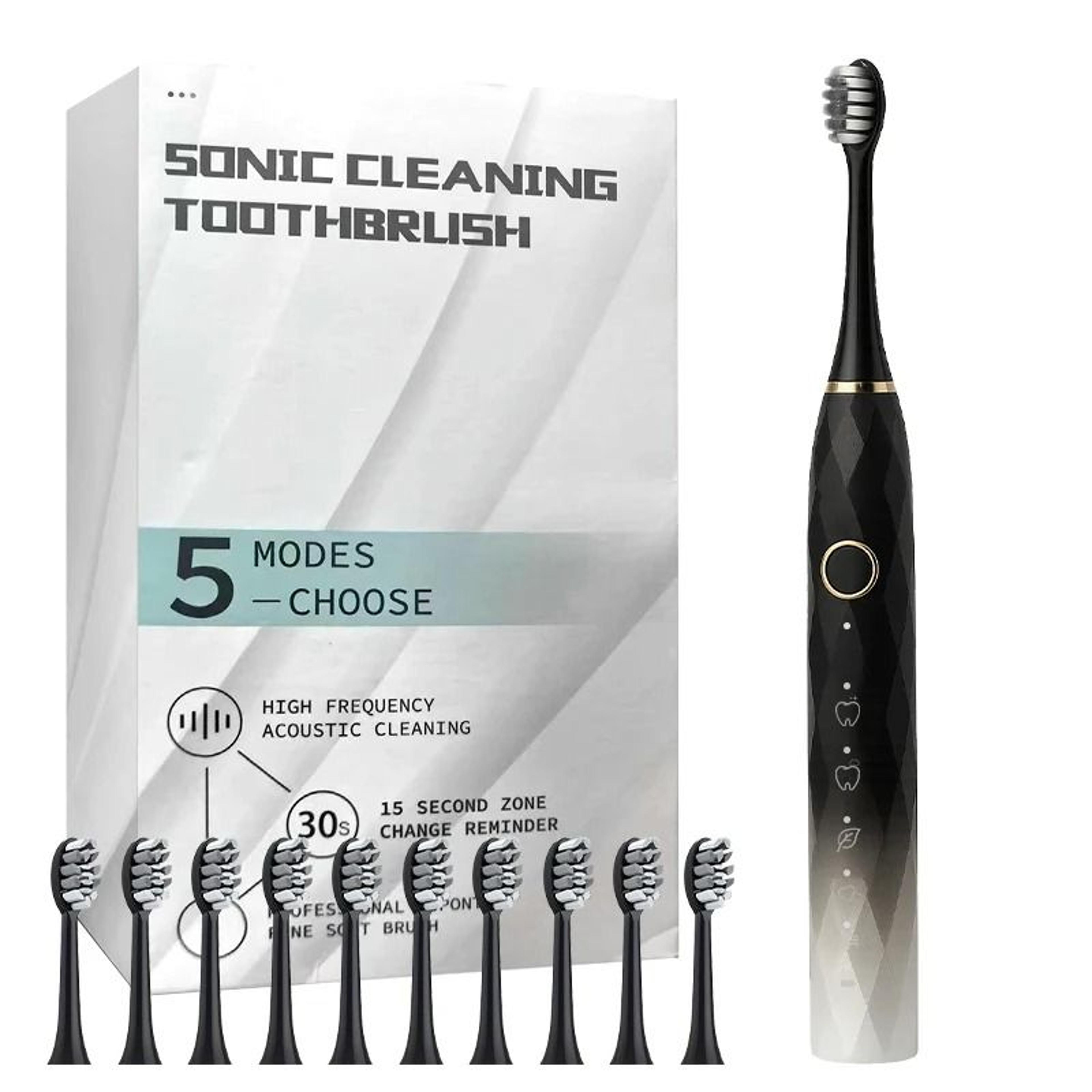 Rechargeable Rotary Electric Toothbrush With Timer And 10 Brush Heads 6