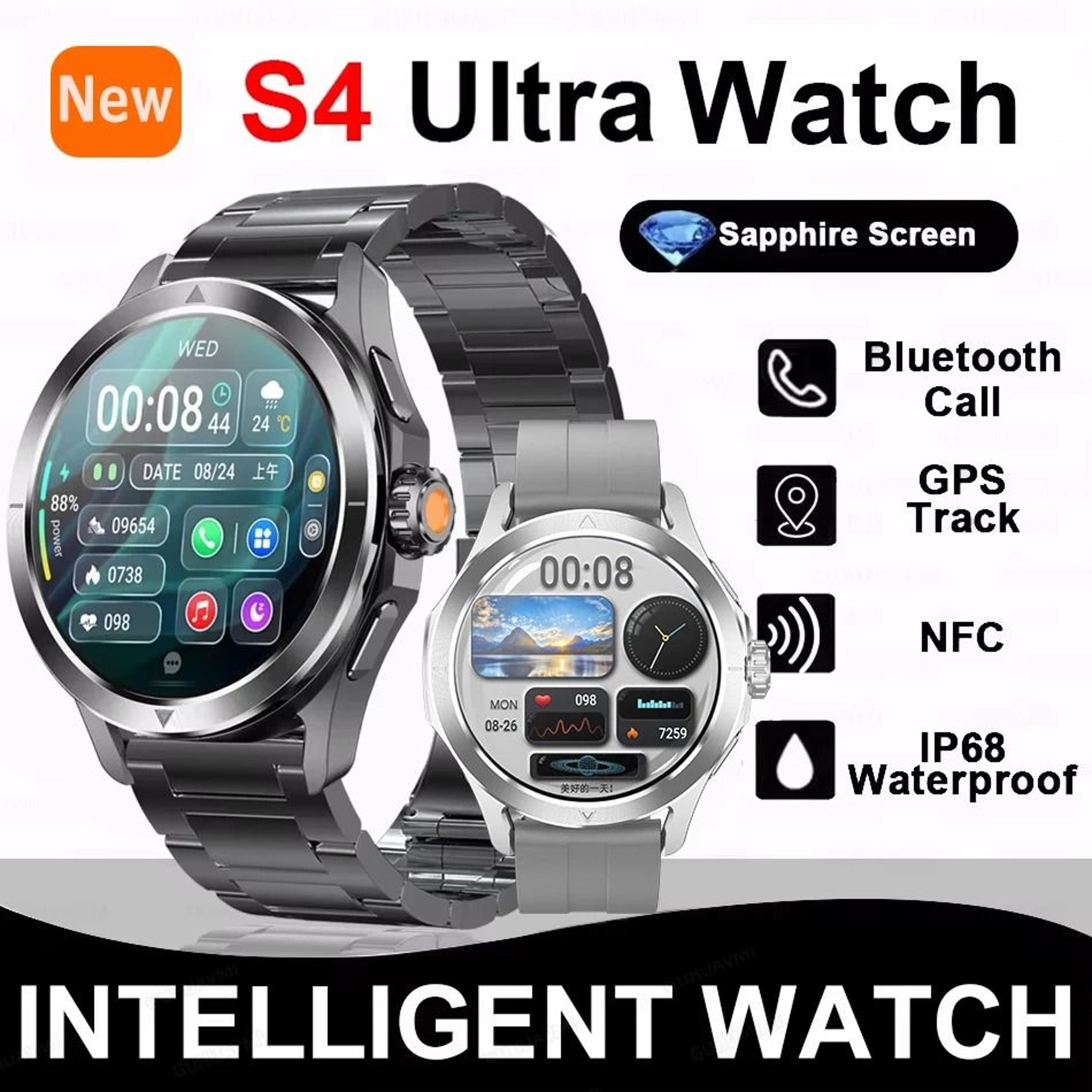 S4 Ultra AMOLED Smart Watch With GPS NFC Compass And Bluetooth Call 1