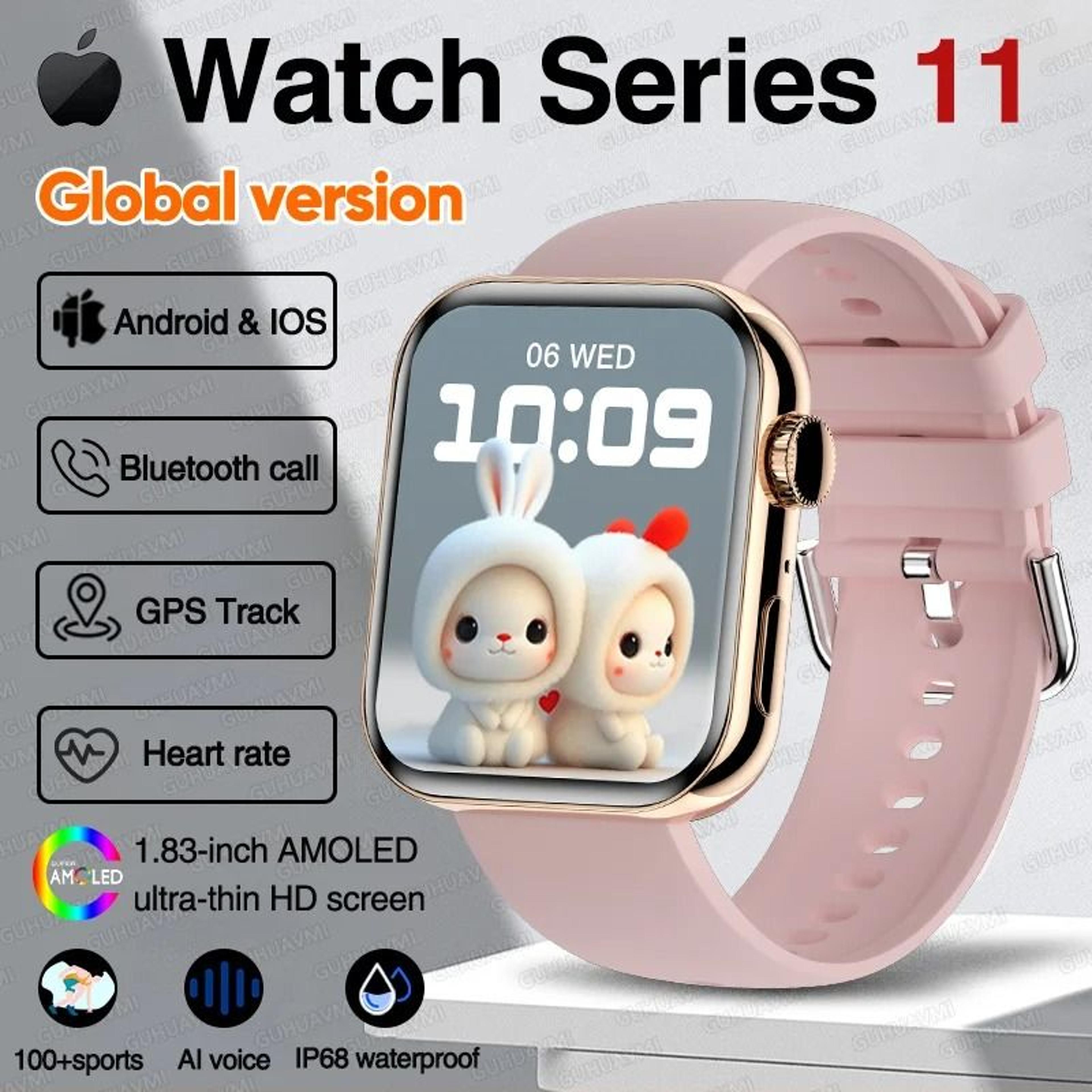 AMOLED GPS Smart Watch With Bluetooth Calling Waterproof Fitness Tracker For IOS Android 8