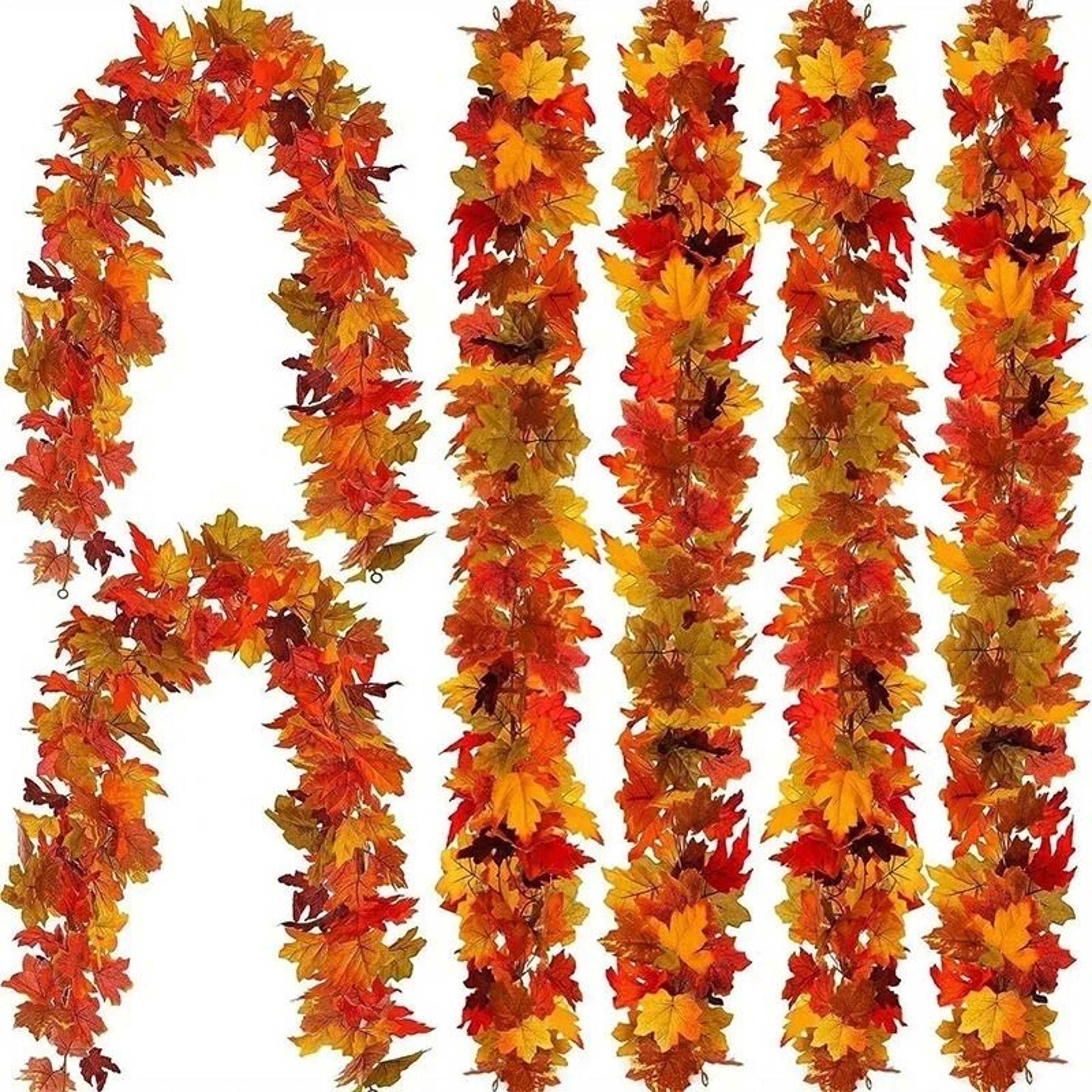 2M Artificial Fall Maple Leaf Garland Autumn Hanging Vine Decor 1