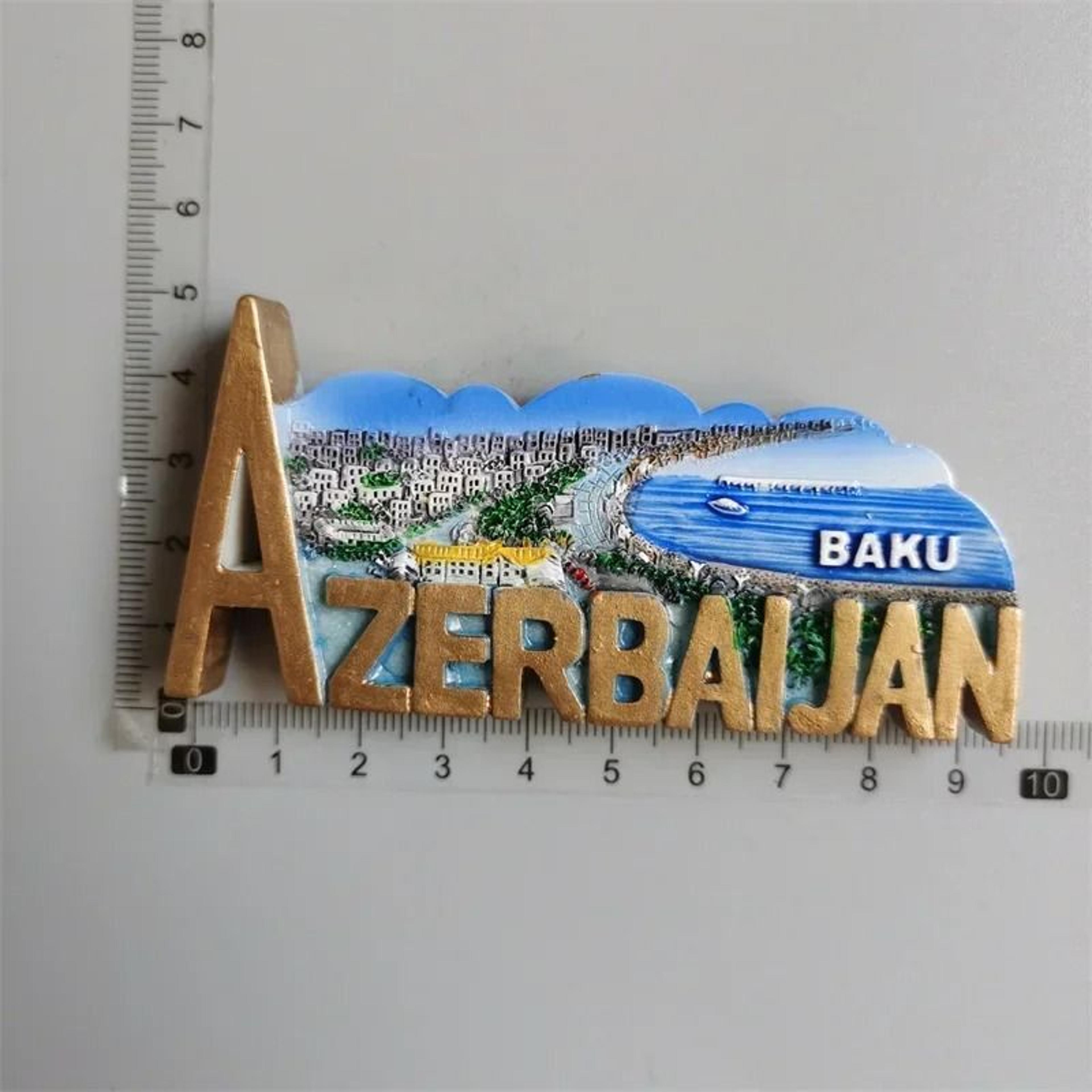 Azerbaijan Baku 3D Resin Fridge Magnet Travel Souvenir Collectible 11