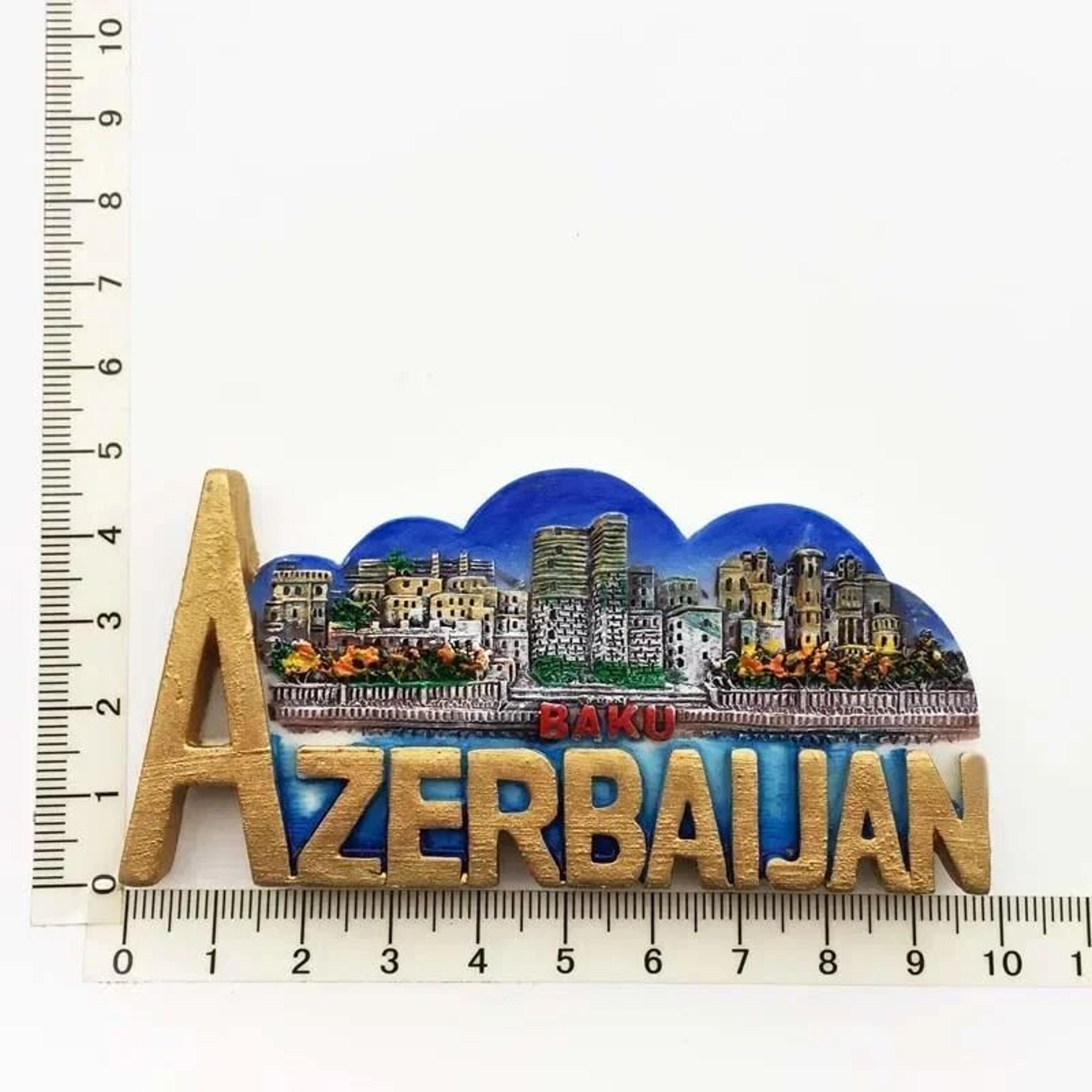 Azerbaijan Baku 3D Resin Fridge Magnet Travel Souvenir Collectible 4
