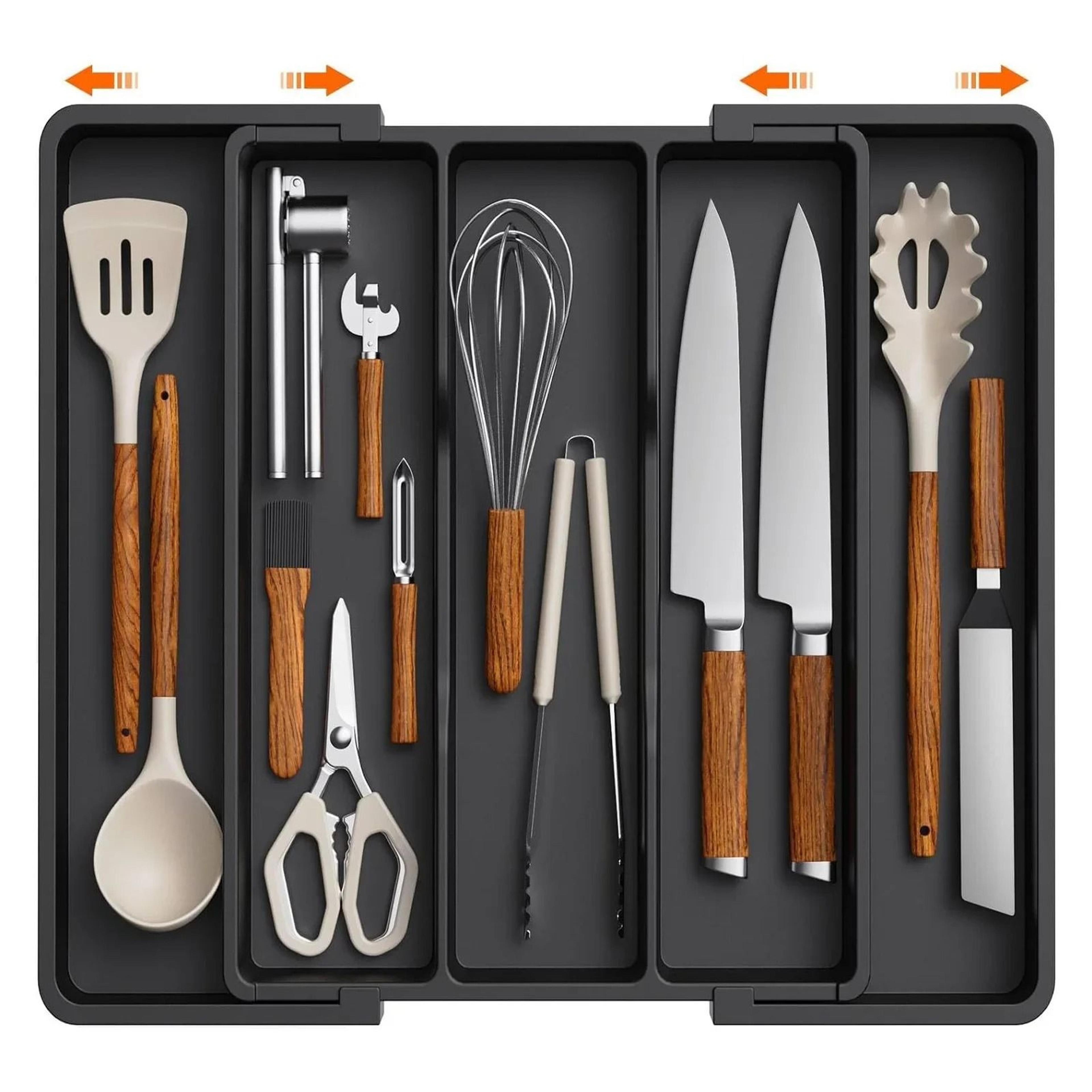 Expandable Kitchen Drawer Organizer Adjustable Cutlery Tray For Utensils 1