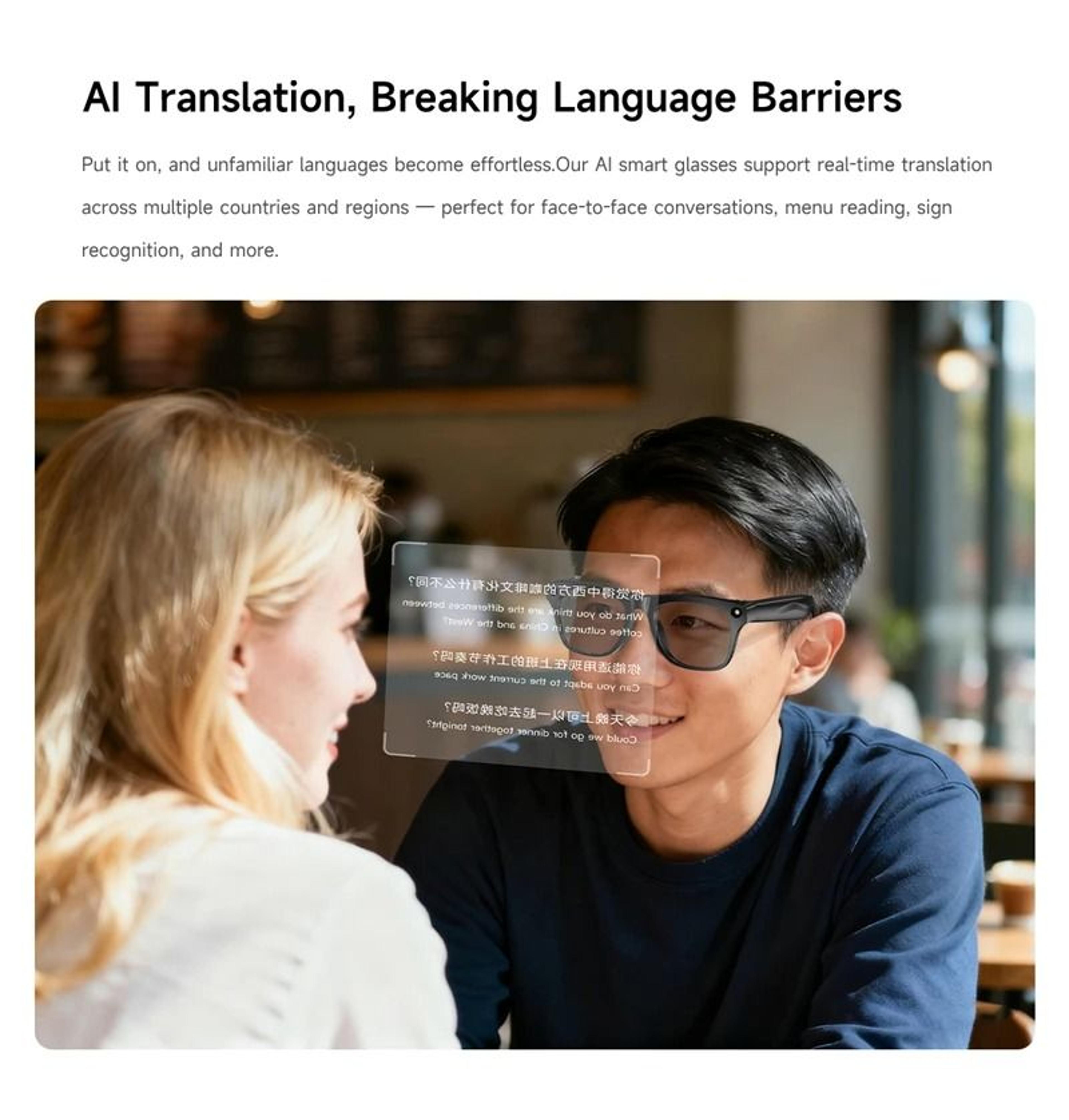 4K AI Smart Camera Glasses Bluetooth Translation Waterproof Sunglasses 2