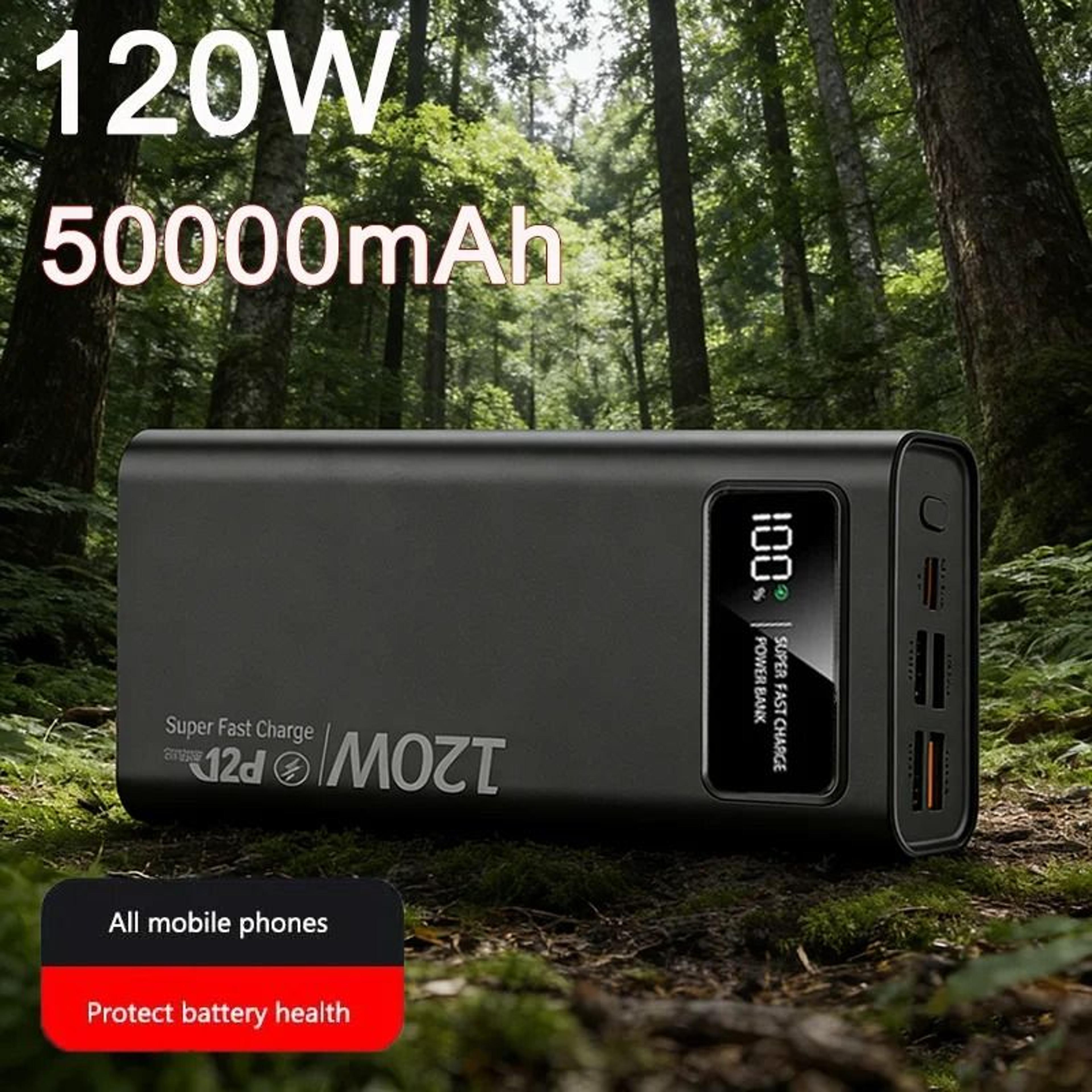 120w ultra fast charging 50000mah power bank with digital display