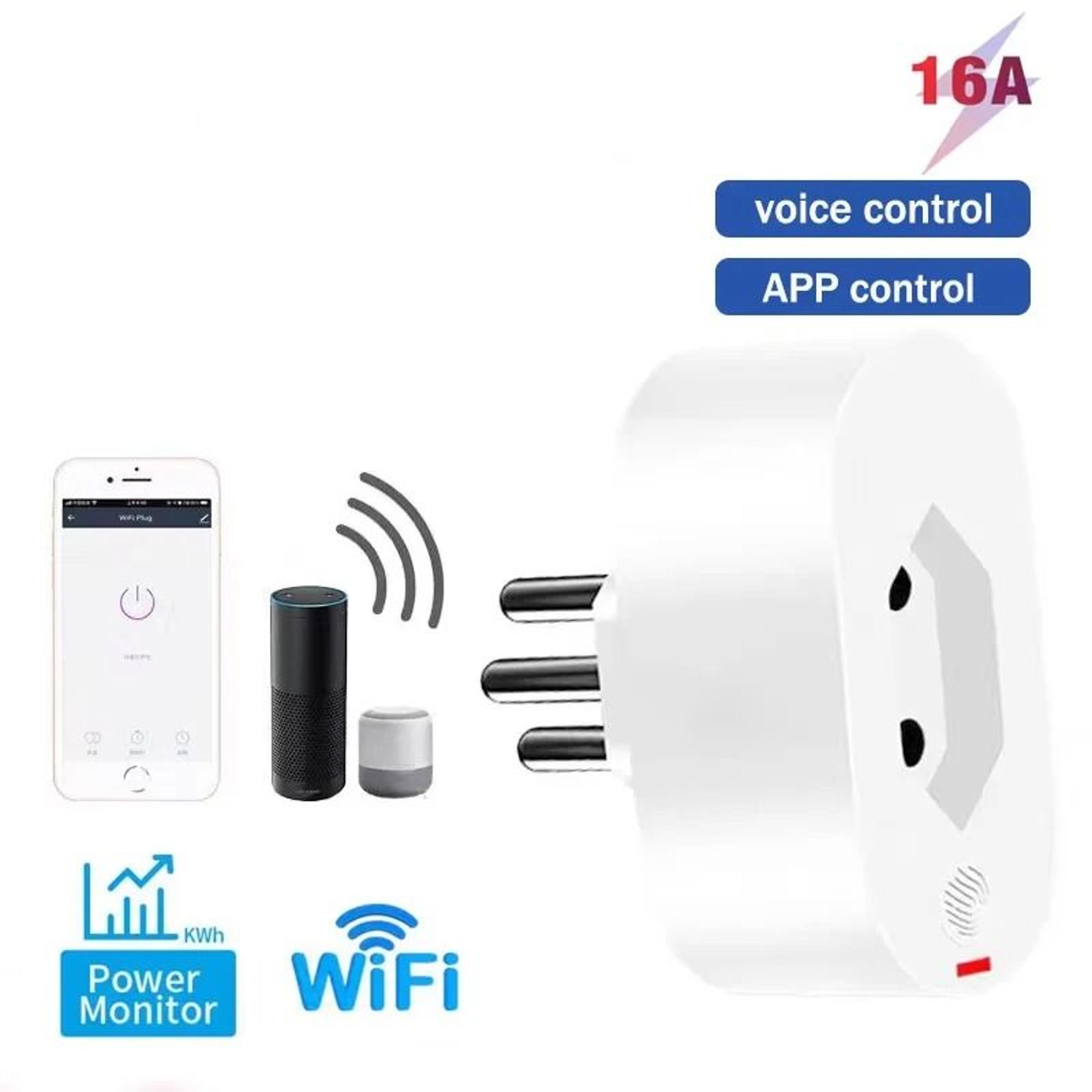 16a wifi smart plug with energy monitoring, timer & voice control (alexa & google)