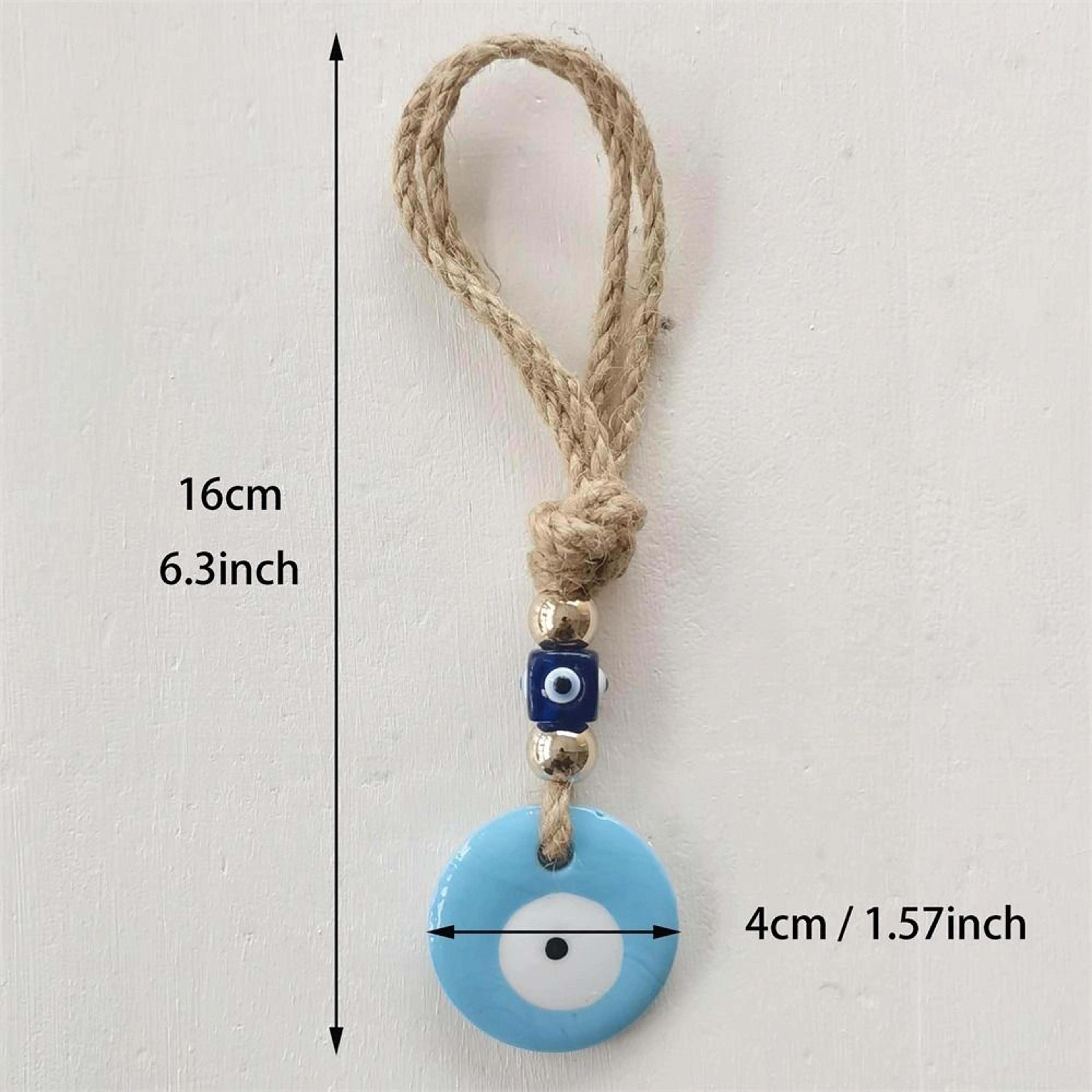 Handcrafted Blue Evil Eye Glass Pendant  Protective Wall Hanging Decor For Home 7