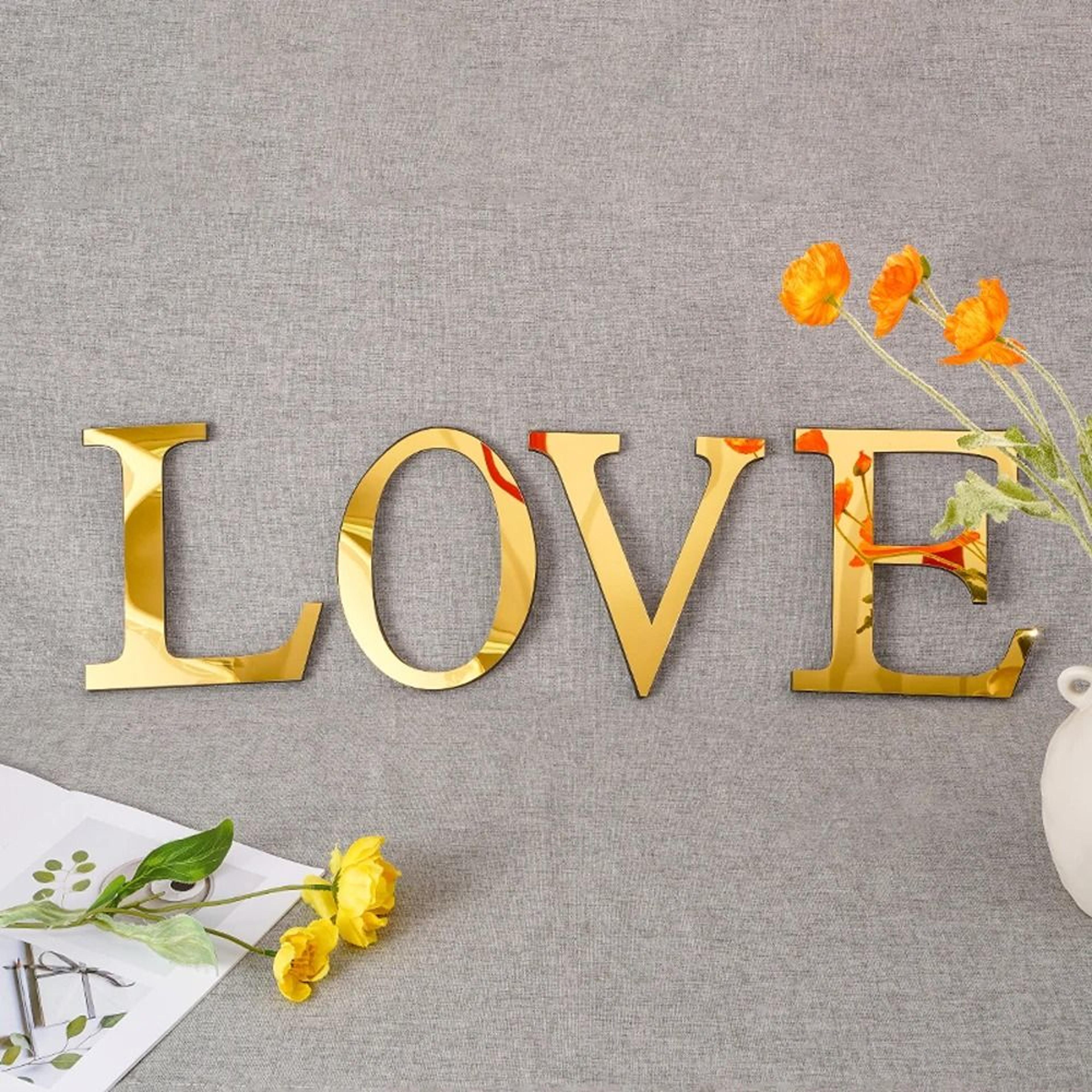 Luxury Gold Mirror Letter Wall Stickers For DIY Name And Space Decor 4
