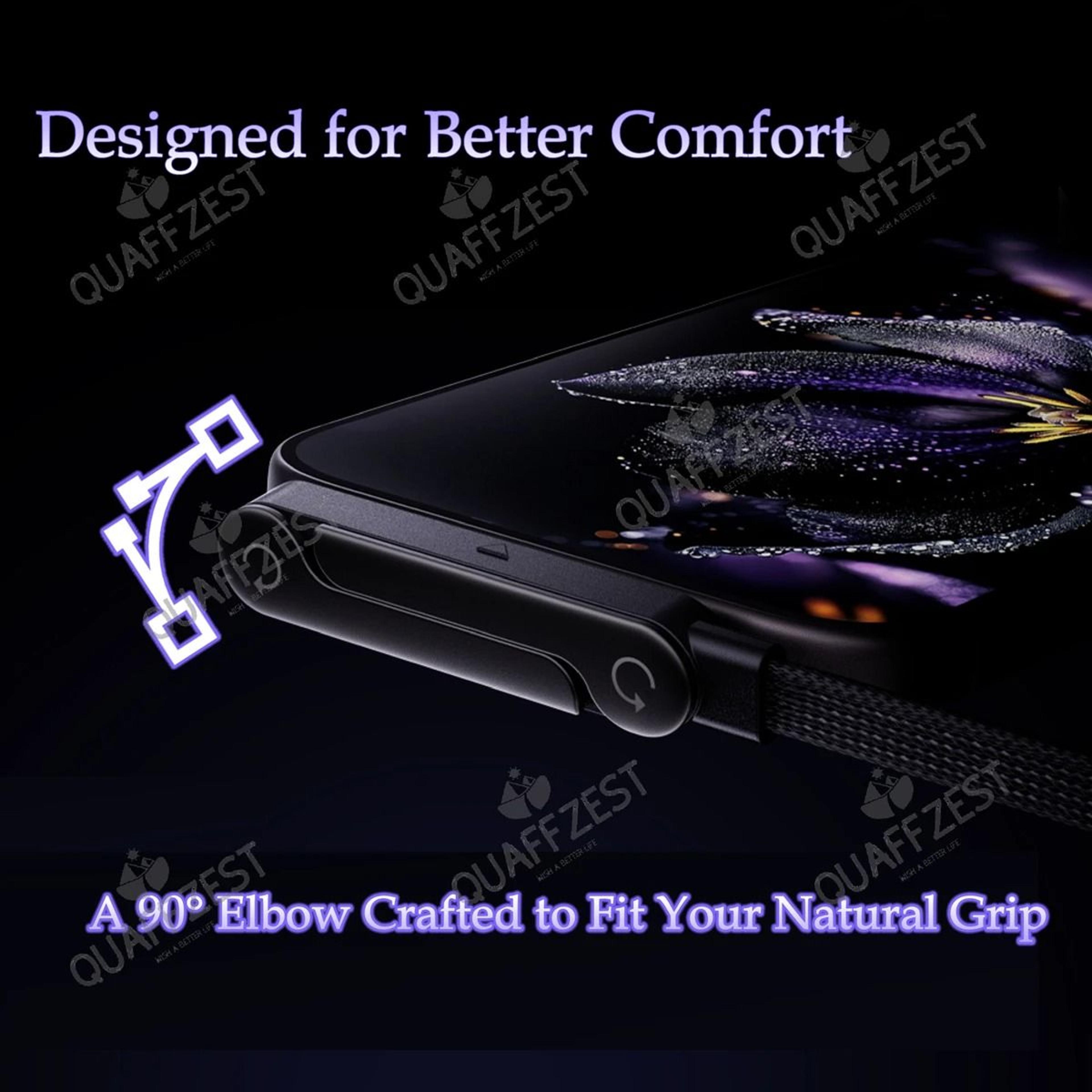 2in1 Foldable Fast Charging Cable With BuiltIn Phone Holder 240W Power Delivery 4
