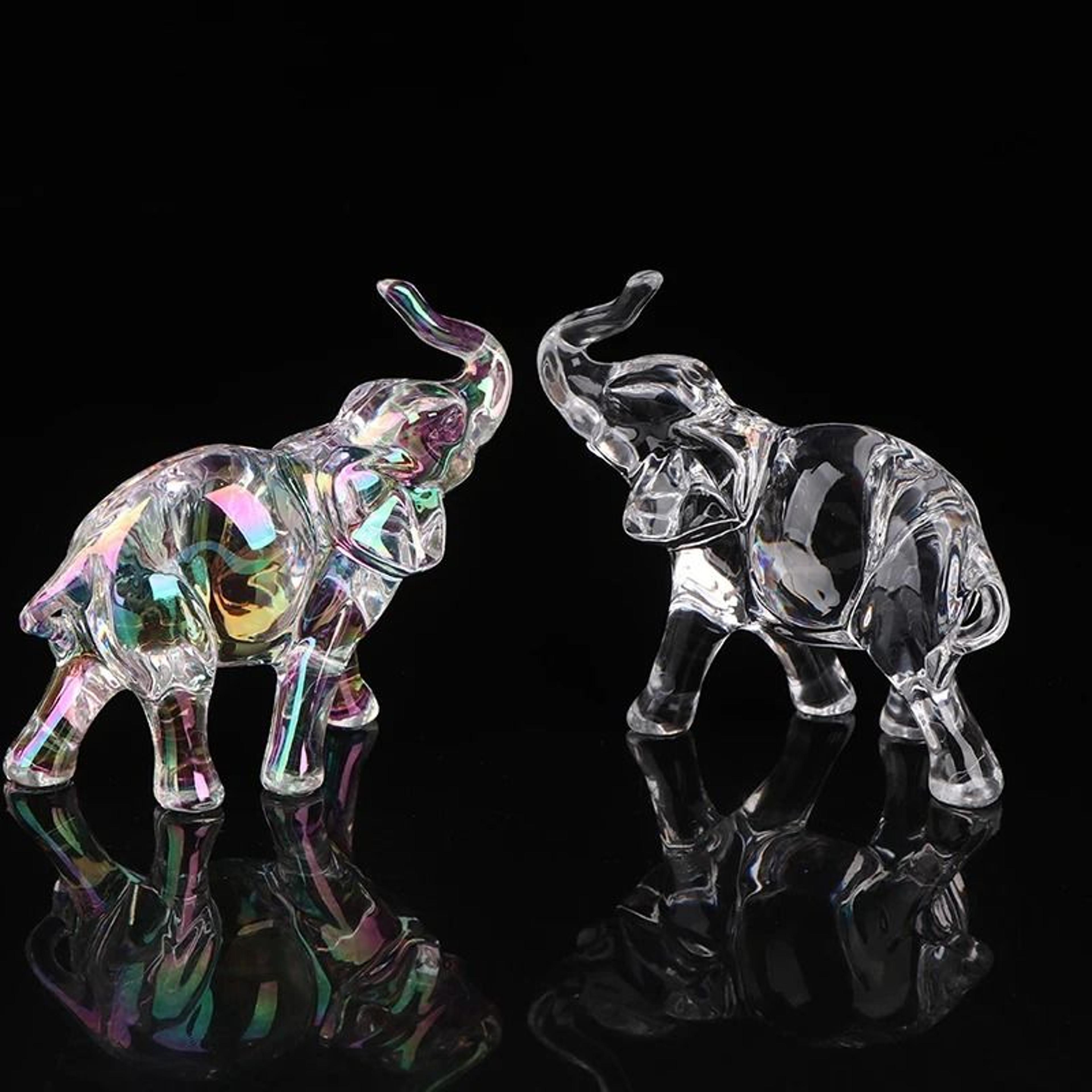 crystal baby elephant figurine lucky home decor mini statue