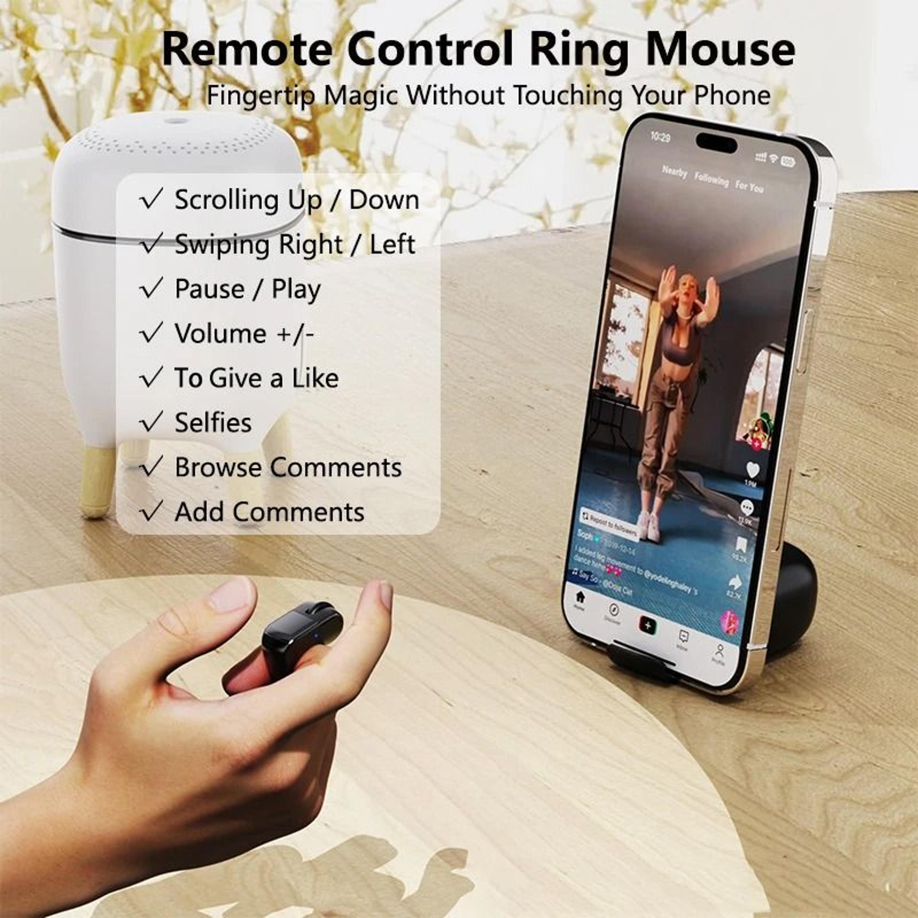 Mini Ring Mouse Bluetooth Remote Wearable Controller For Phone And Tablet 1