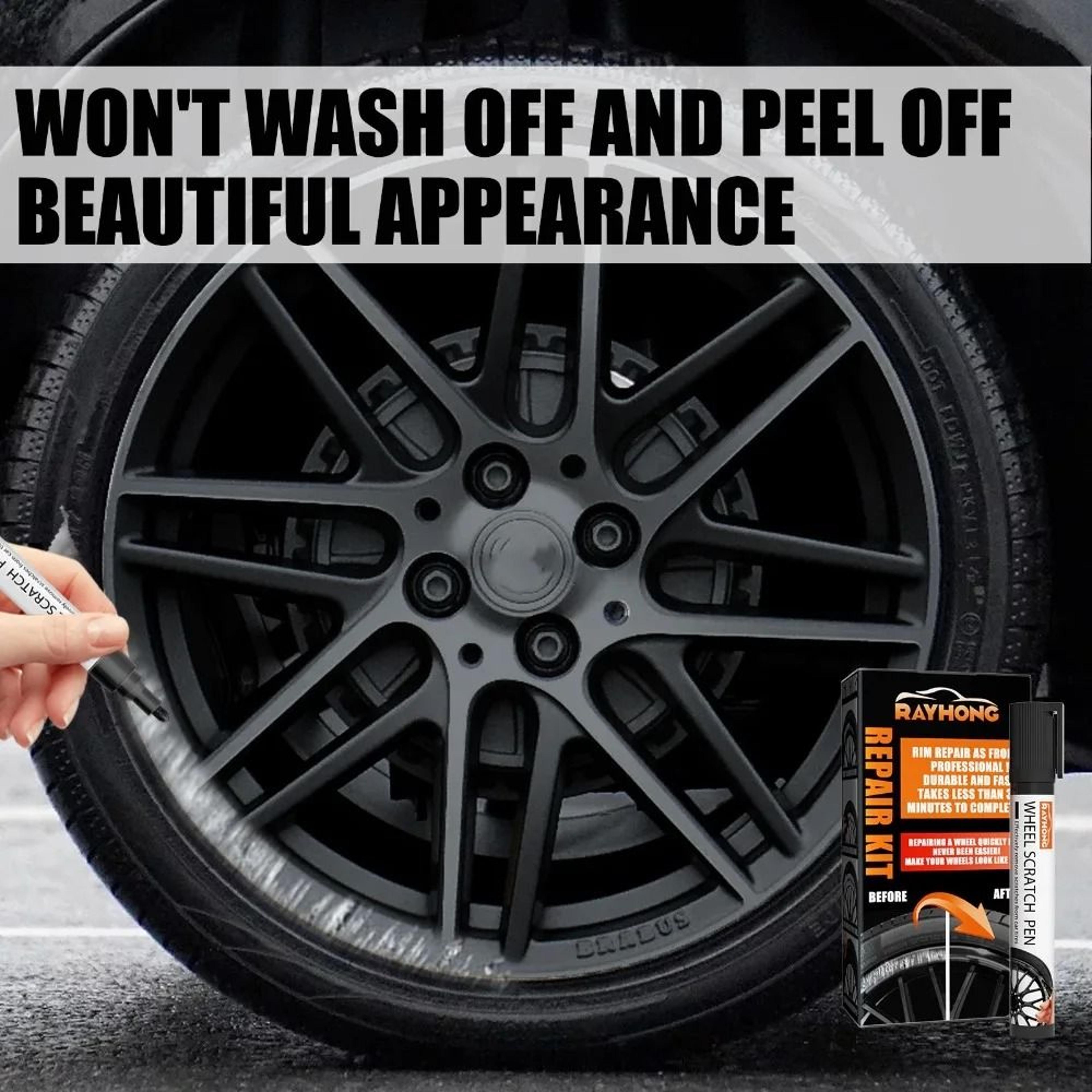 universal alloy wheel scratch repair kit diy rim paint fix set