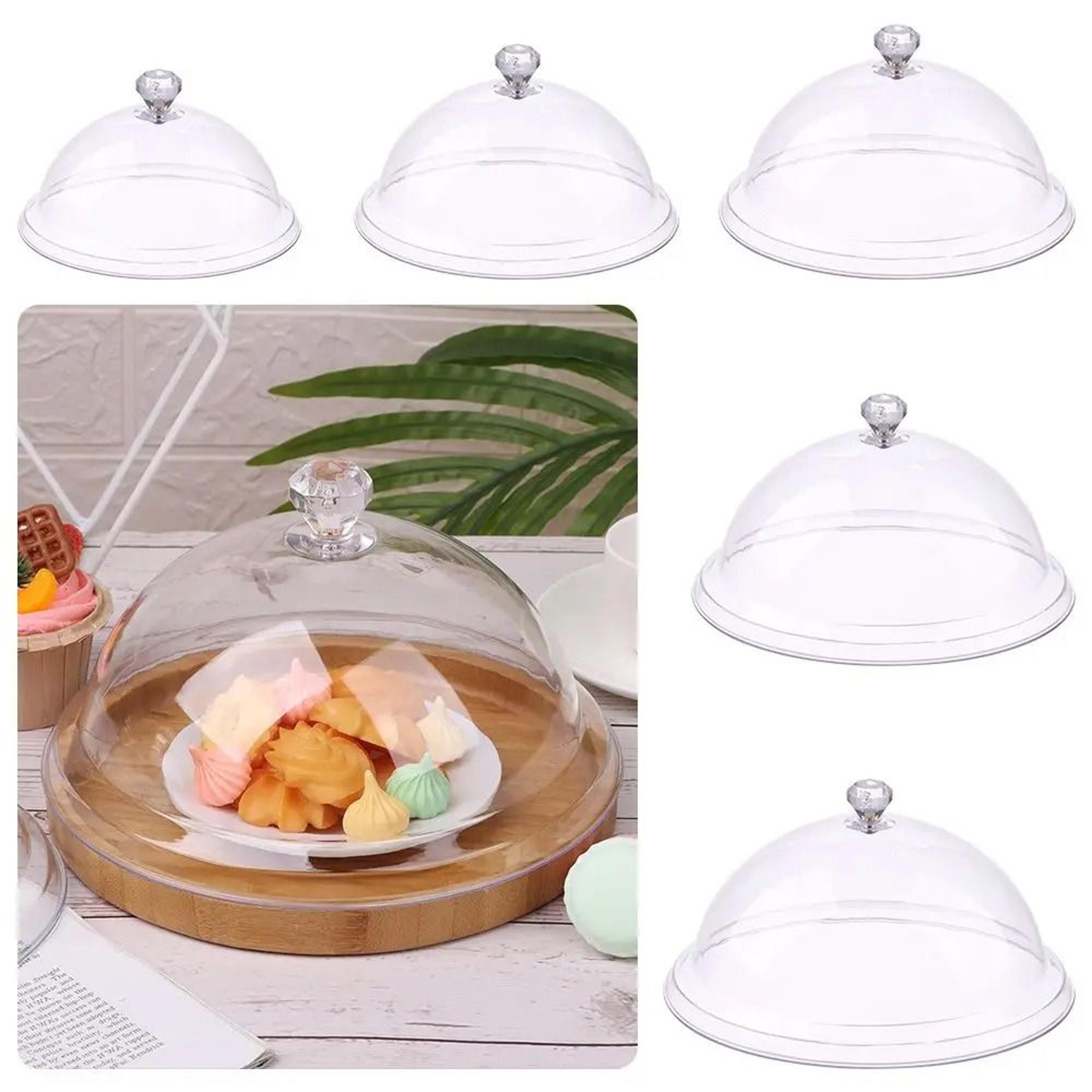 Acrylic Cake Dome Cover Round Dessert Display Food Protector With Lid 2