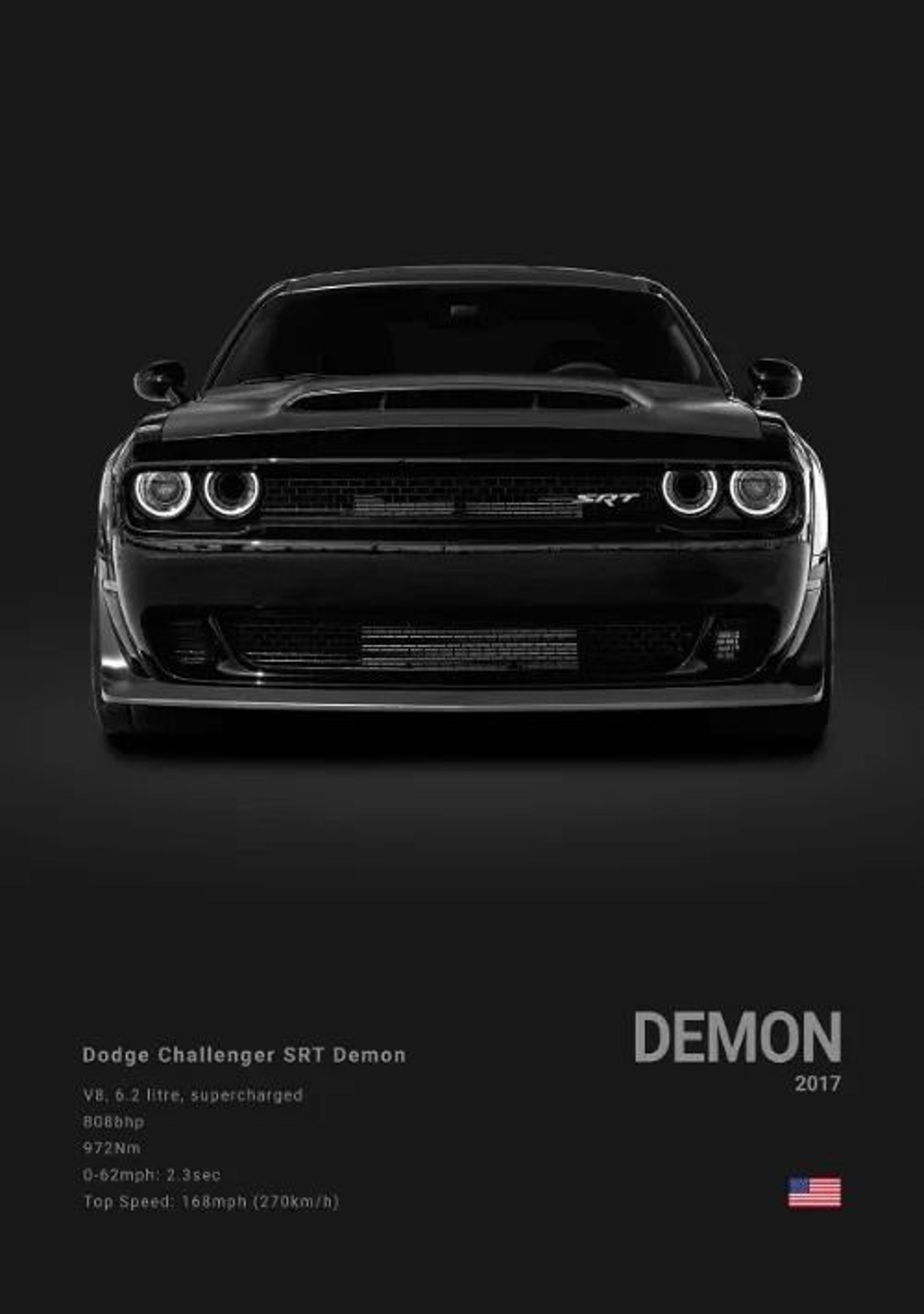 Dodge Challenger SRT Hellcat Redeye Canvas Wall Art Modern Muscle Car Poster 9
