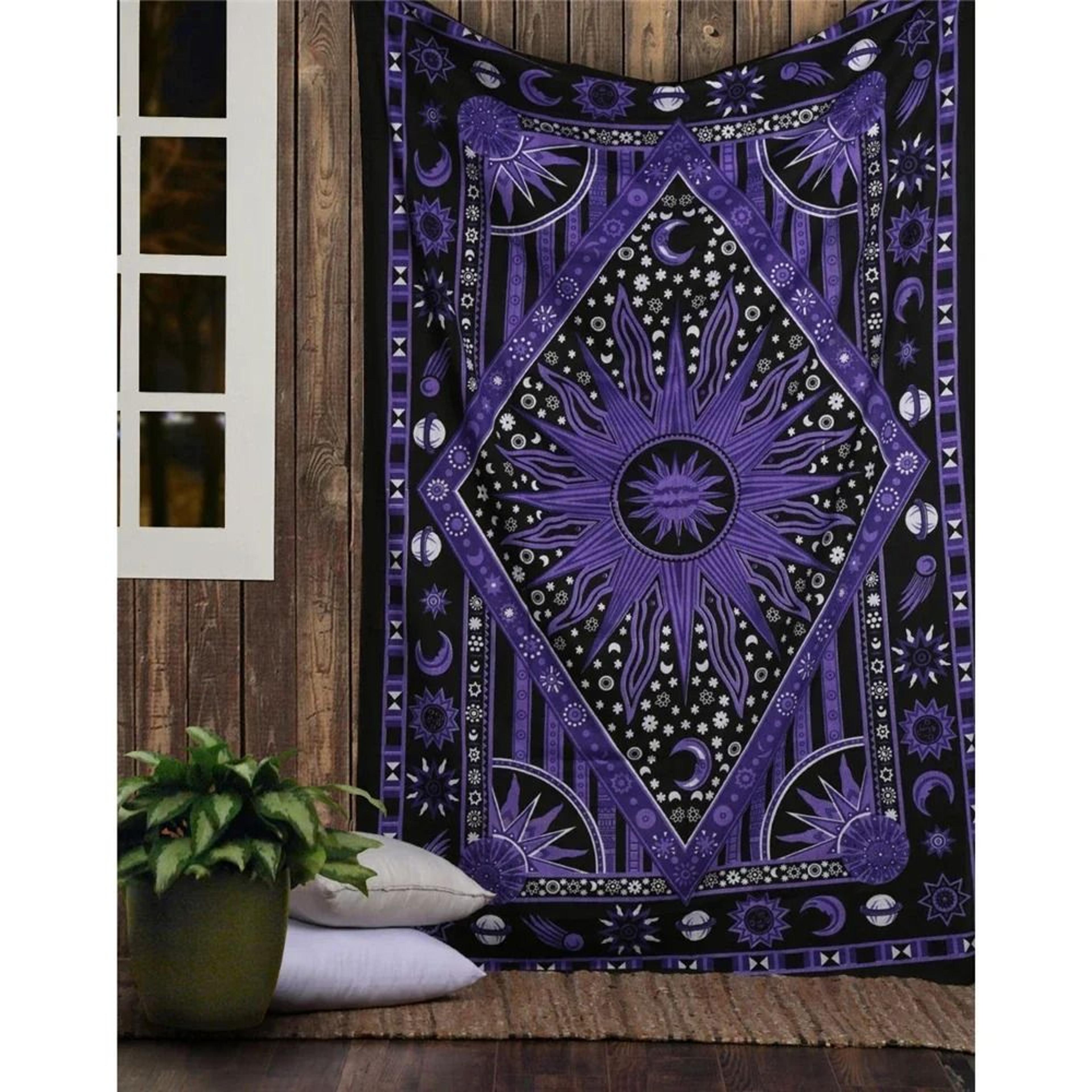 bohemian mandala wall tapestry indian tarot aesthetic room decor