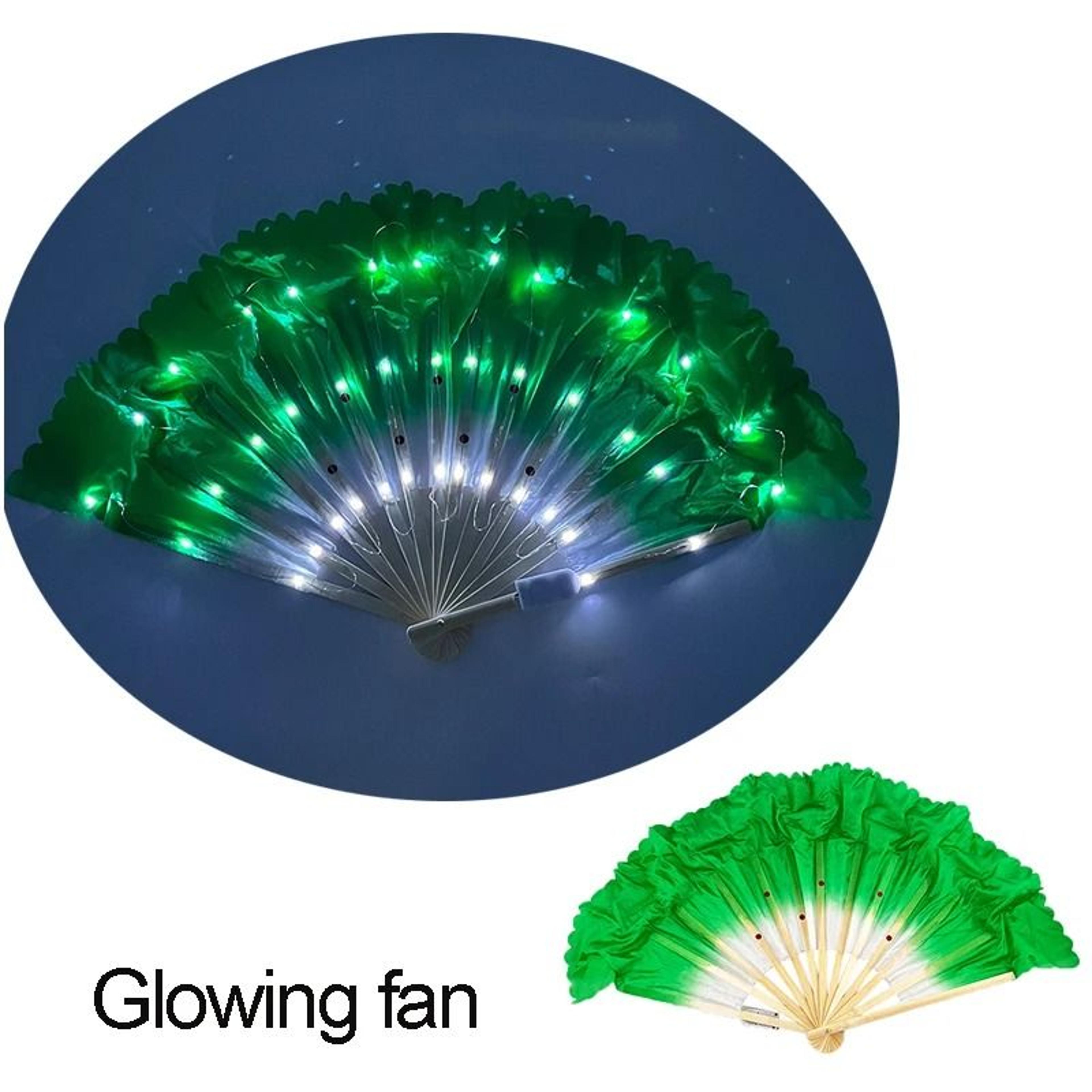 LED Neon Folding Rave Fan  Luminous Party Hand Fan For Festivals  Events 29