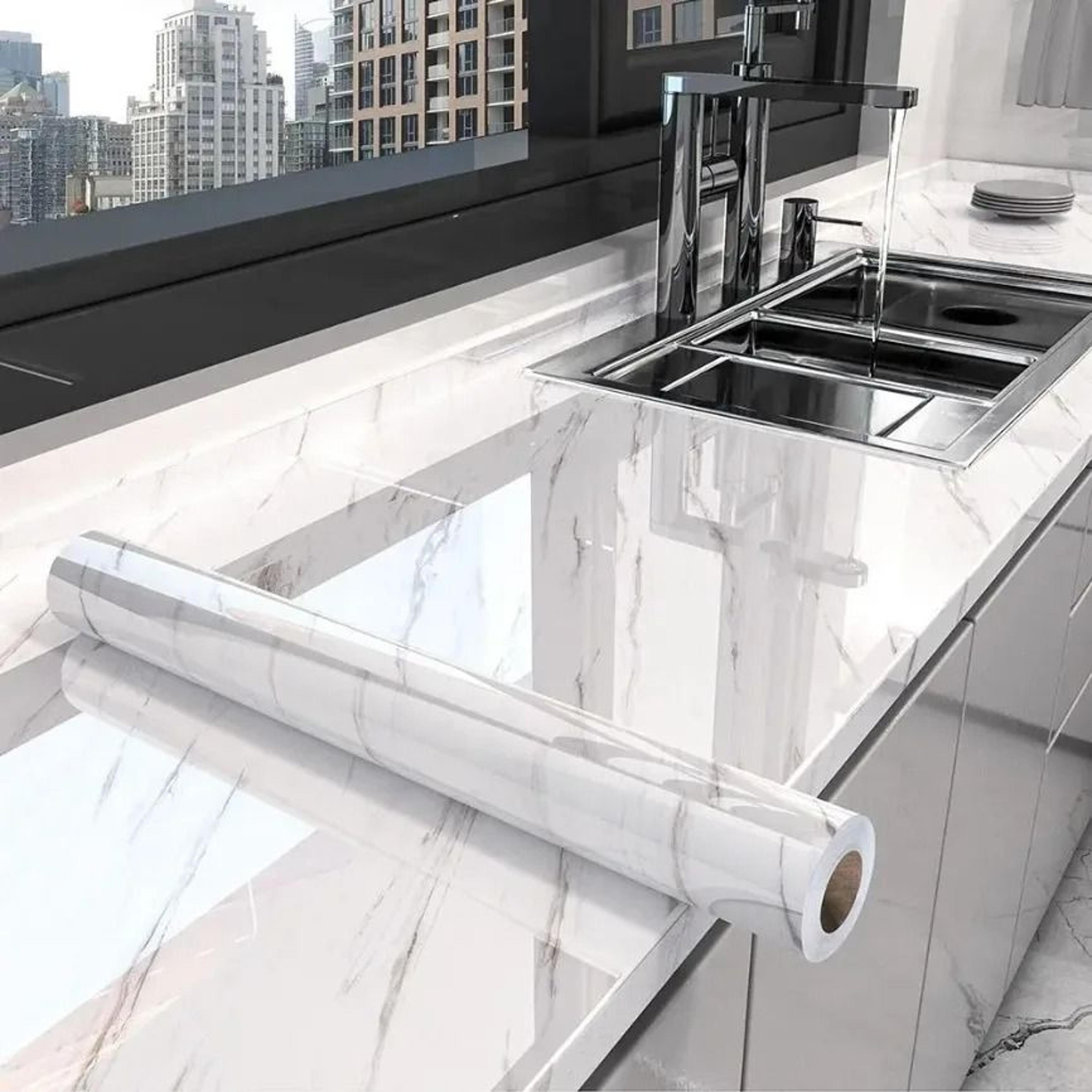 Waterproof Marble Peel And Stick Wallpaper  Modern SelfAdhesive Kitchen  Bathroom Contact Paper 7