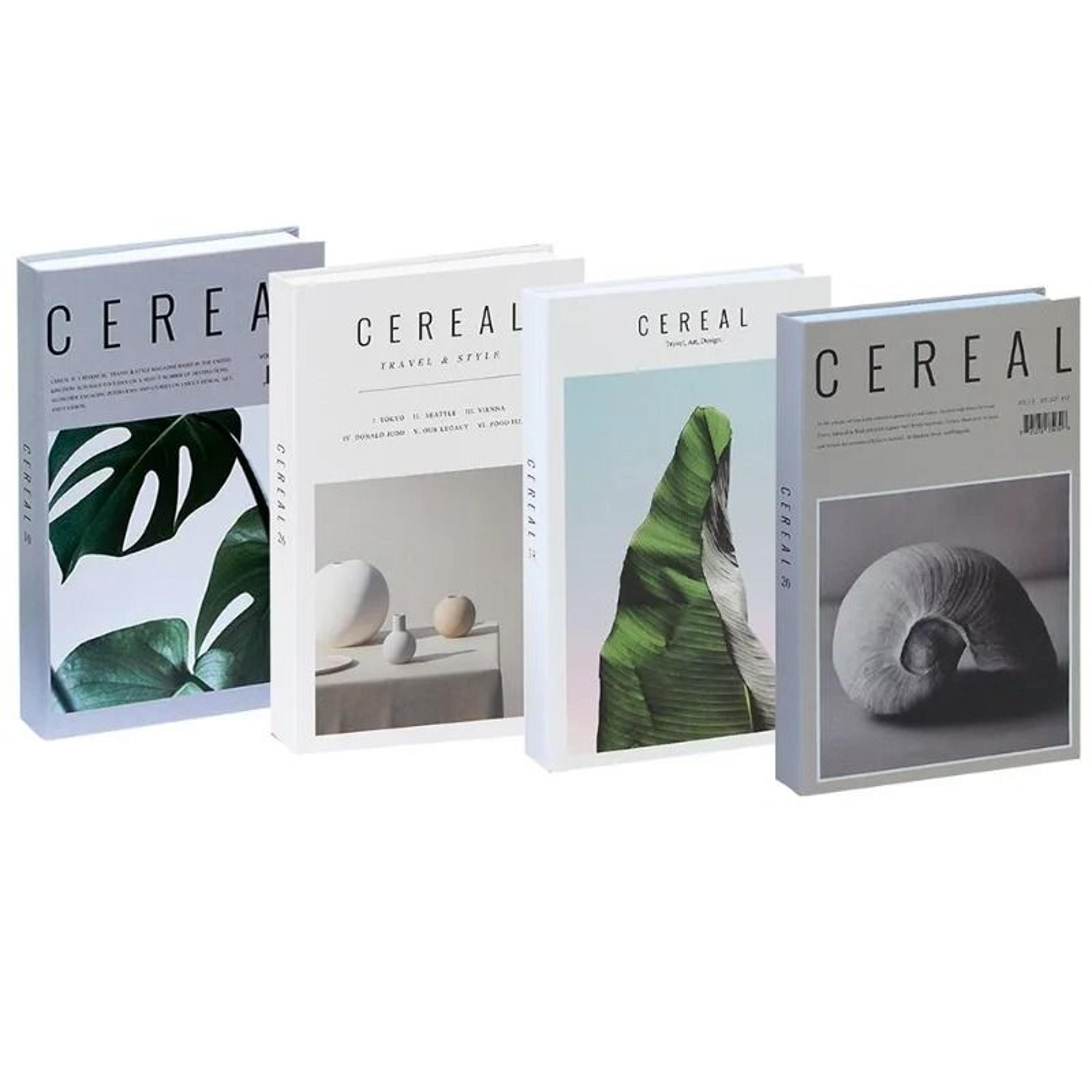 Modern Aesthetic Faux Book Set For Coffee Table  Bookshelf Decor 4pcs 11