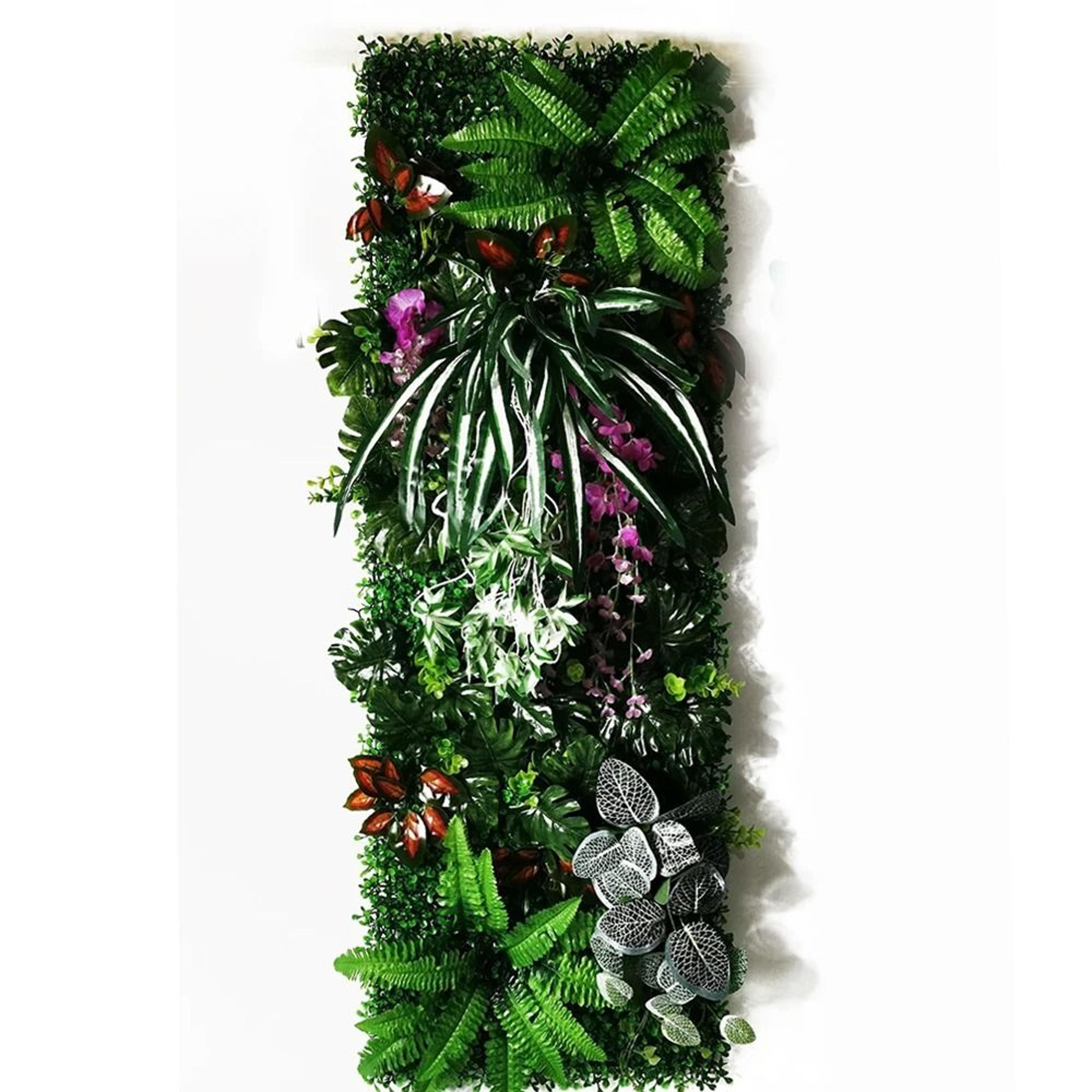 Artificial Rose Wall Panel Greenery Backdrop 1575x4724in Decorative Lawn Mat 29