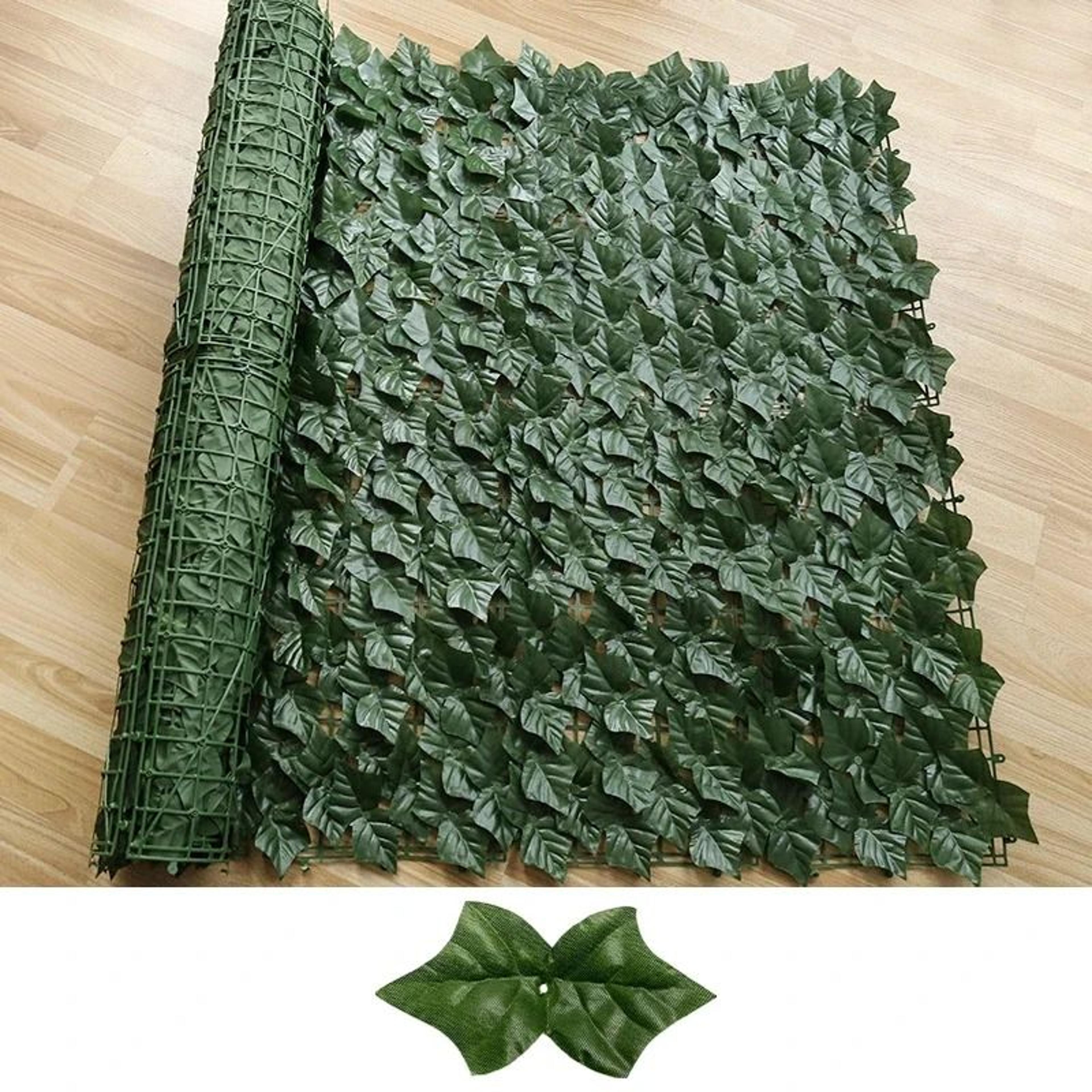 Expandable Artificial Ivy Leaf Fence Privacy Screen Green Garden Balcony Decor 10
