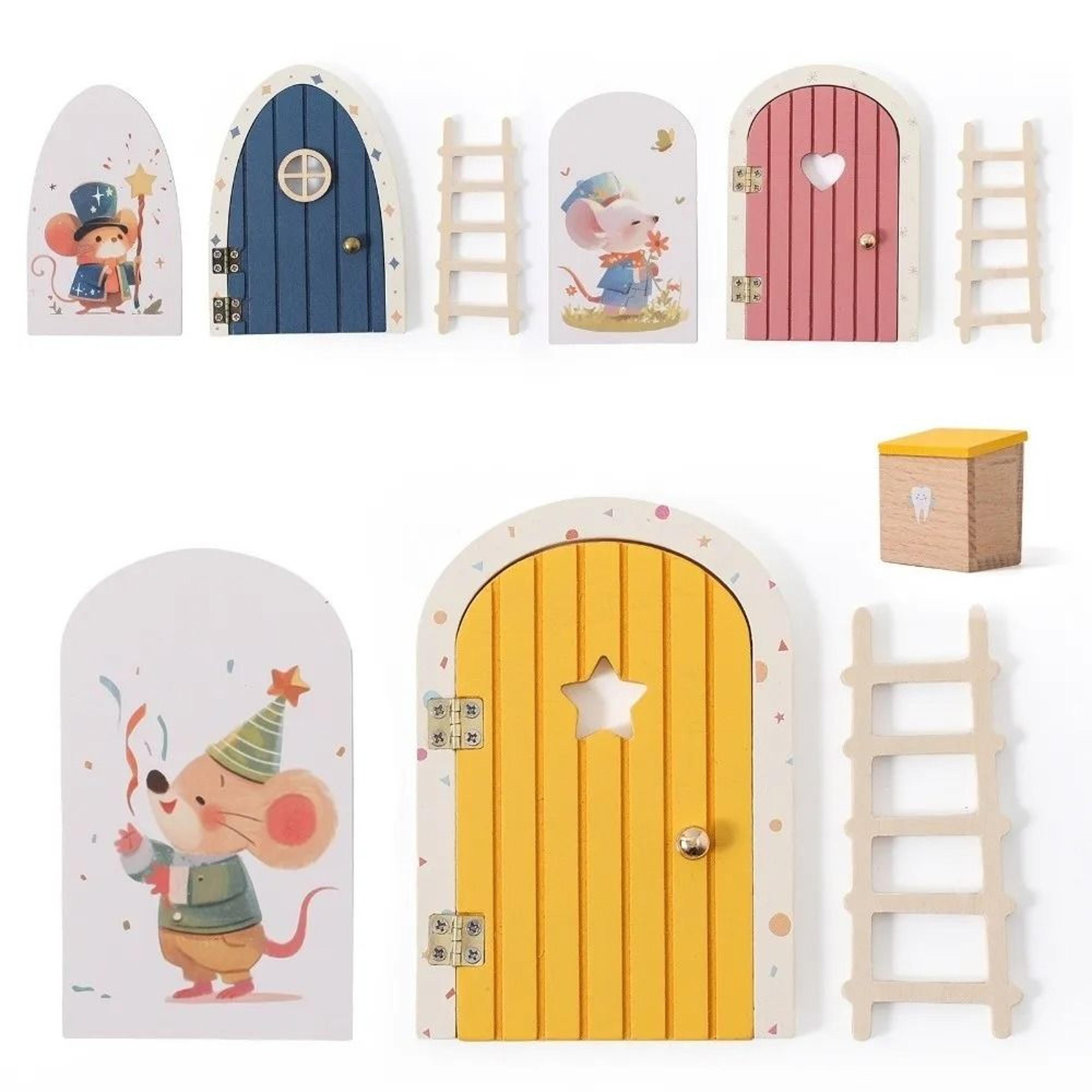 fairynest mini elf door dollhouse wall decor & tooth fairy box