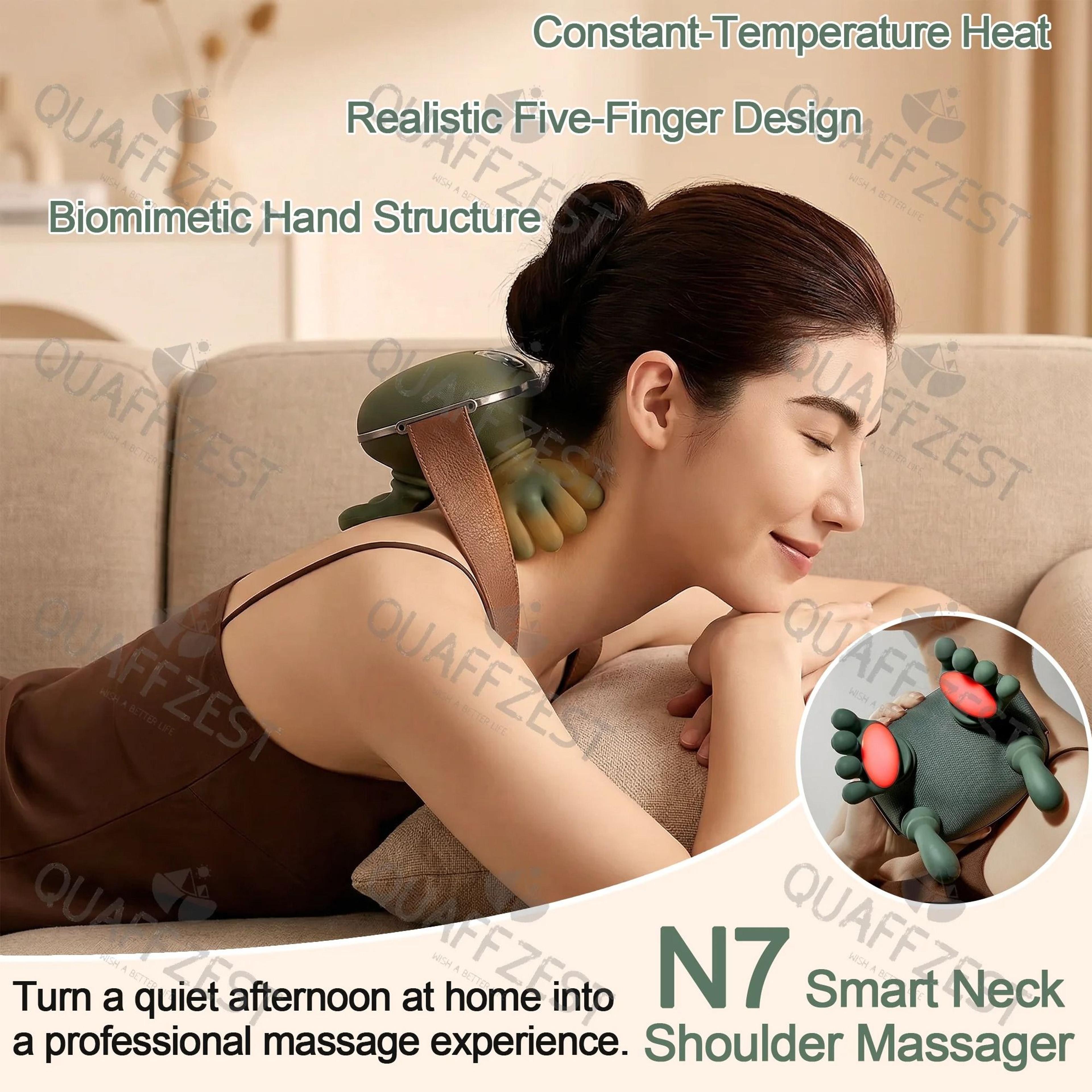 ReliefFlex Bionic Finger Neck  Shoulder Massager Wireless 4D Kneading Shawl 0