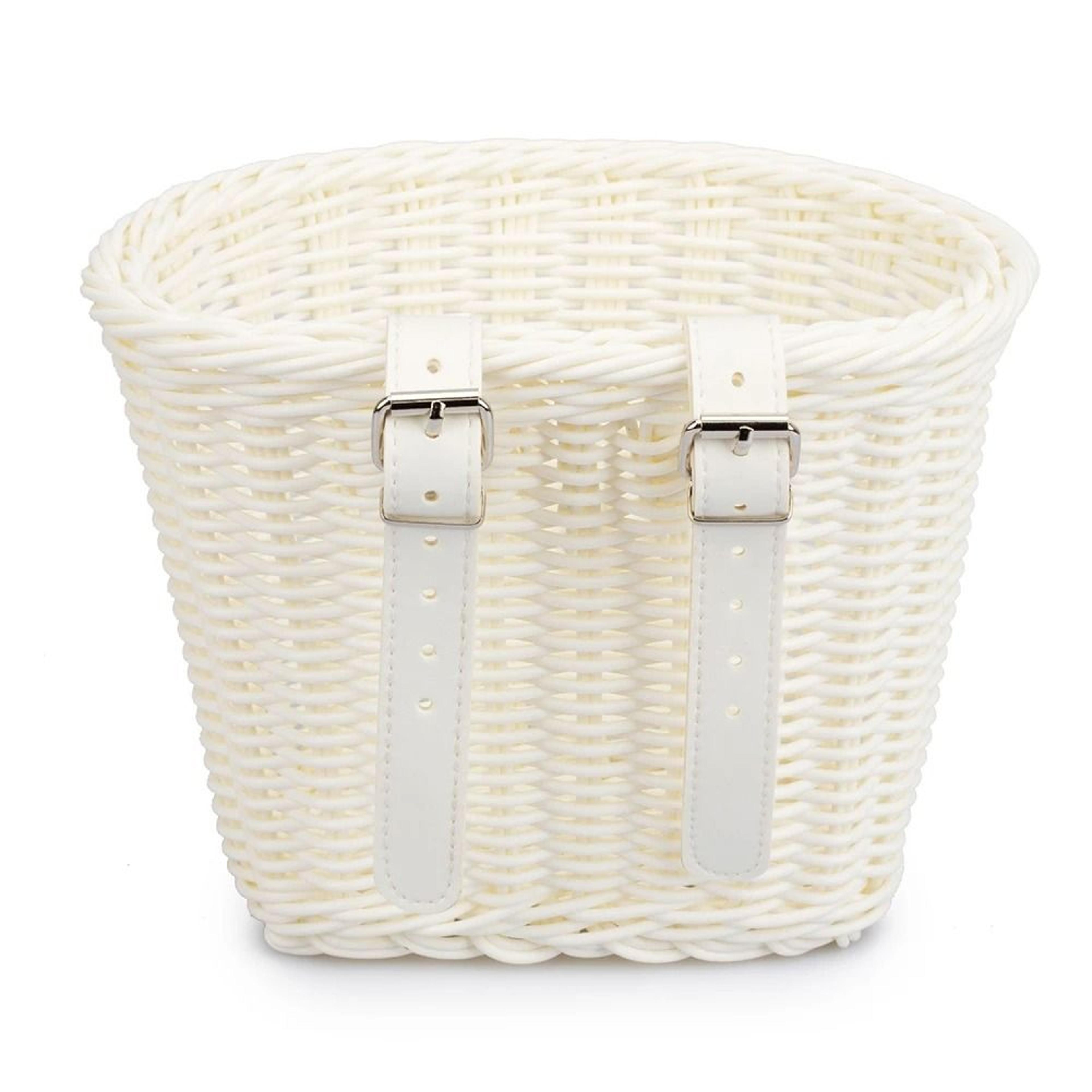 Handwoven Adjustable Bicycle Front Basket With Handlebar Straps For Daily Carry And Outdoor Riding 1