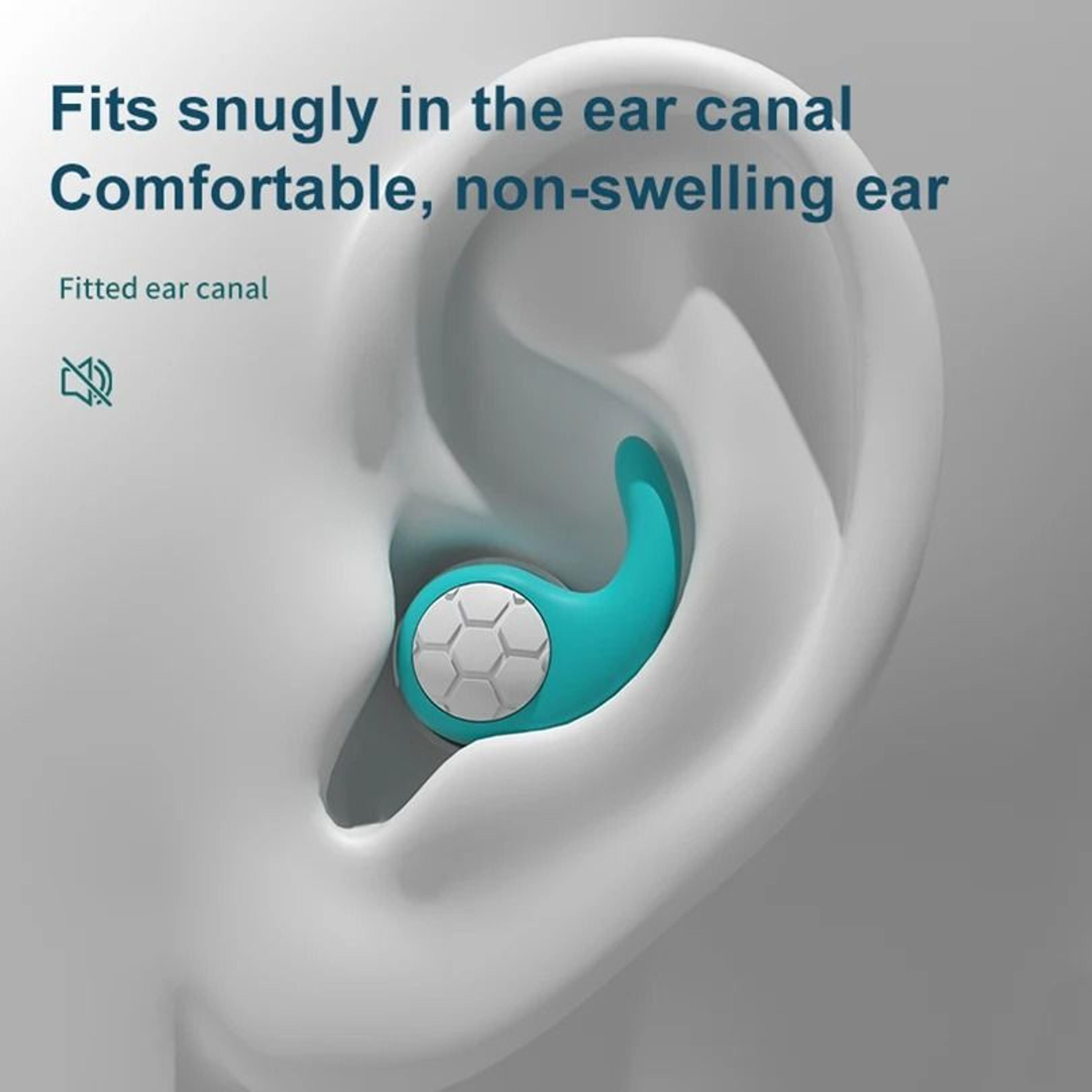 Ultra Soft Noise Reduction Sleeping Ear Plugs Waterproof Silicone Comfort Fit 4