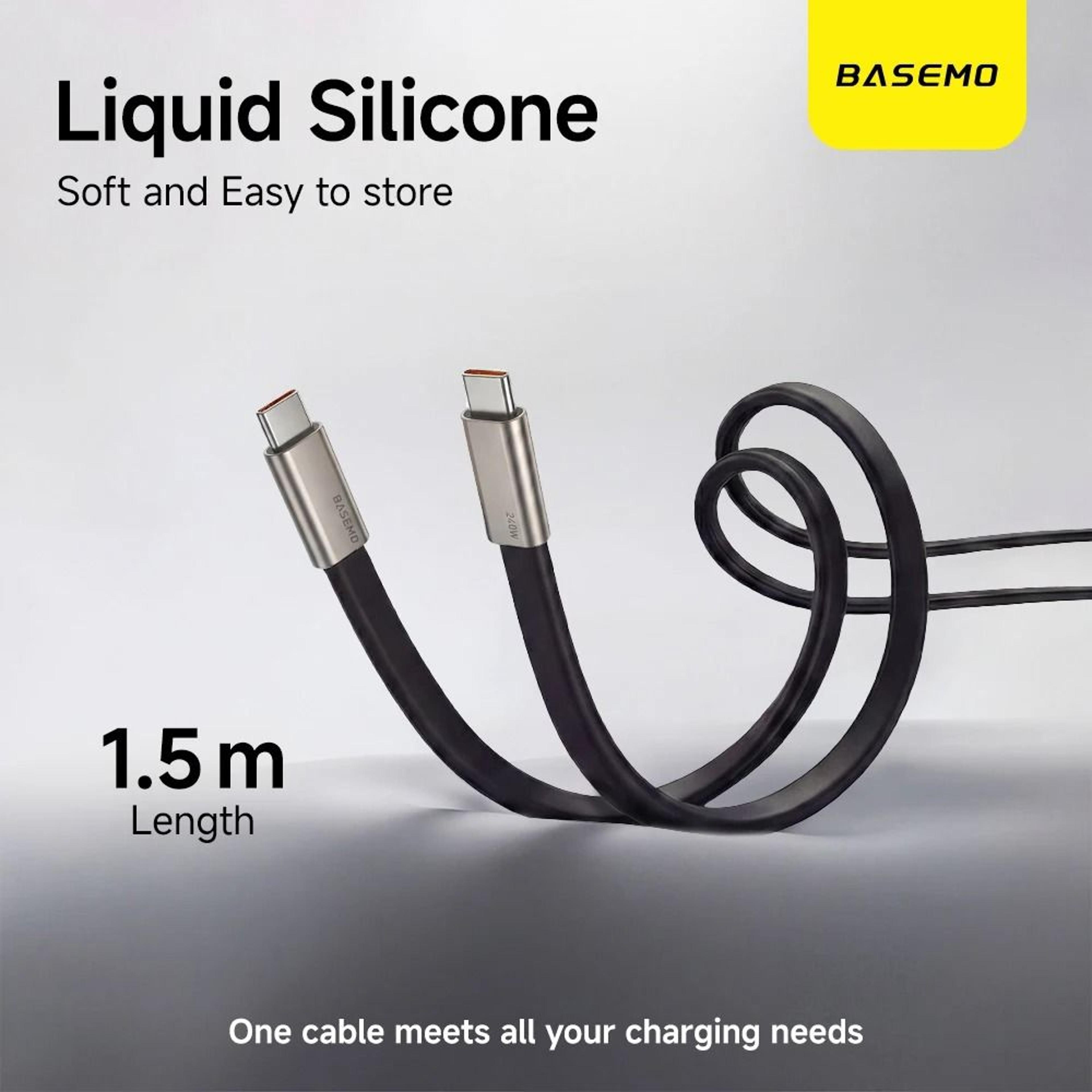 240W 2 In 1 Fast Charging Type C Cable With Foldable Phone Stand And Data Transfer 6