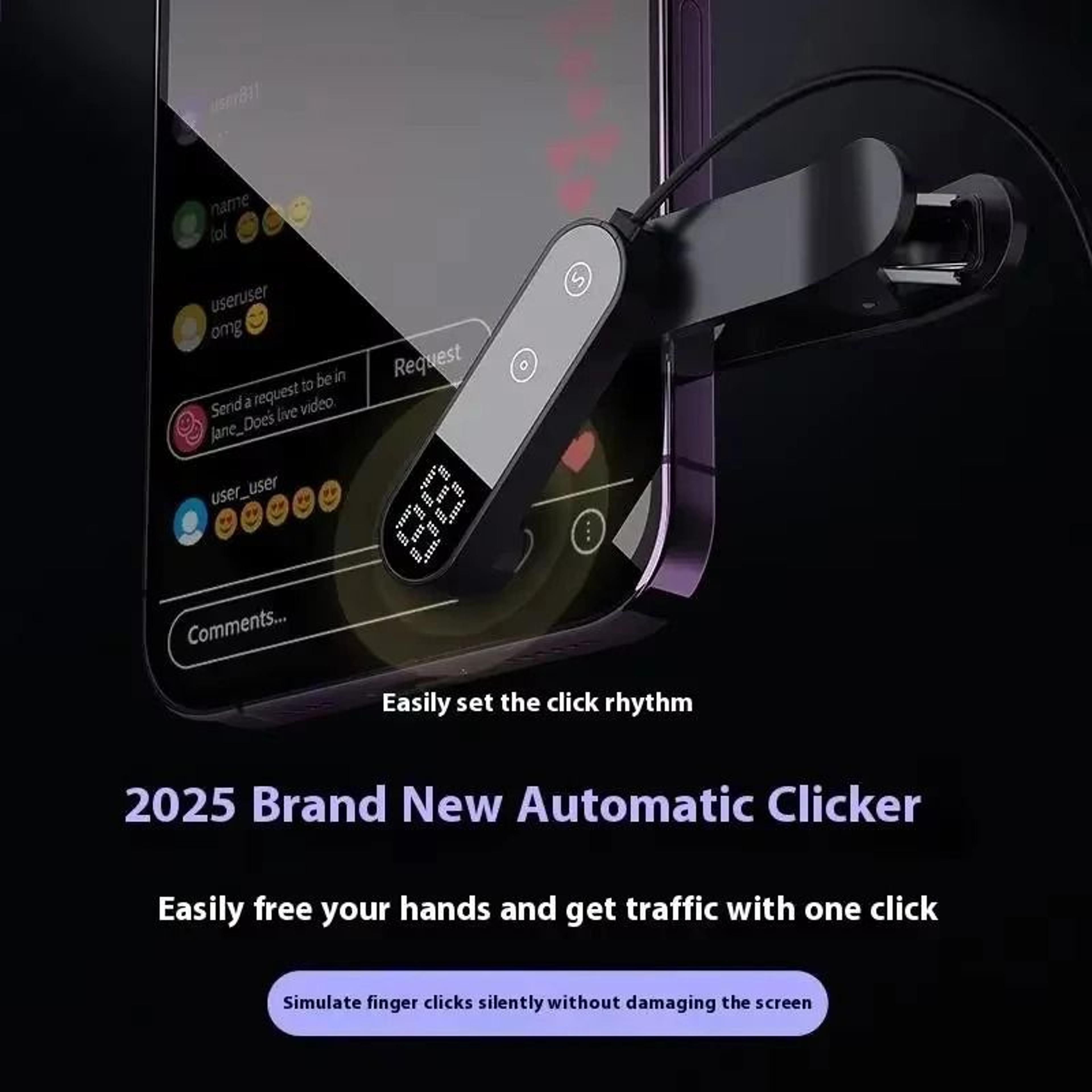 smart auto screen clicker usb adjustable phone tapper for gaming and live streaming