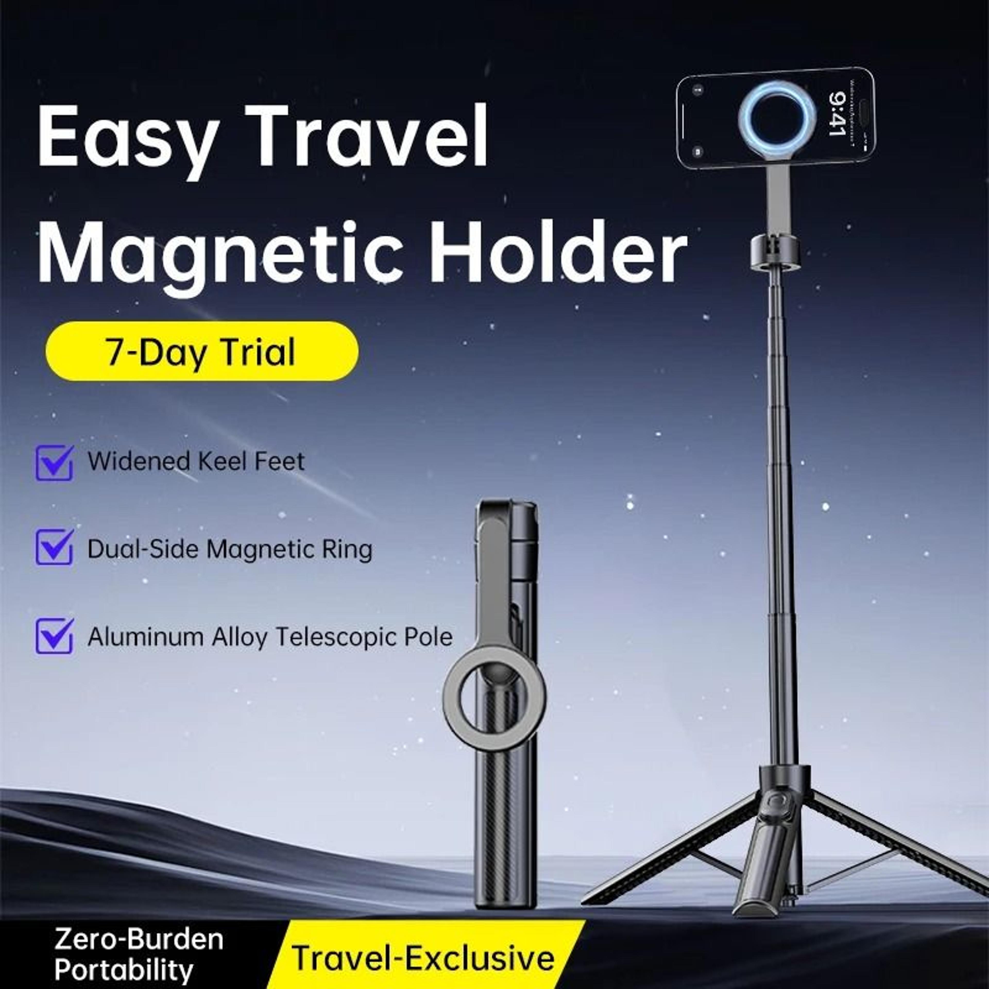 t18 magnetic phone tripod selfie stick wireless grip desktop stand