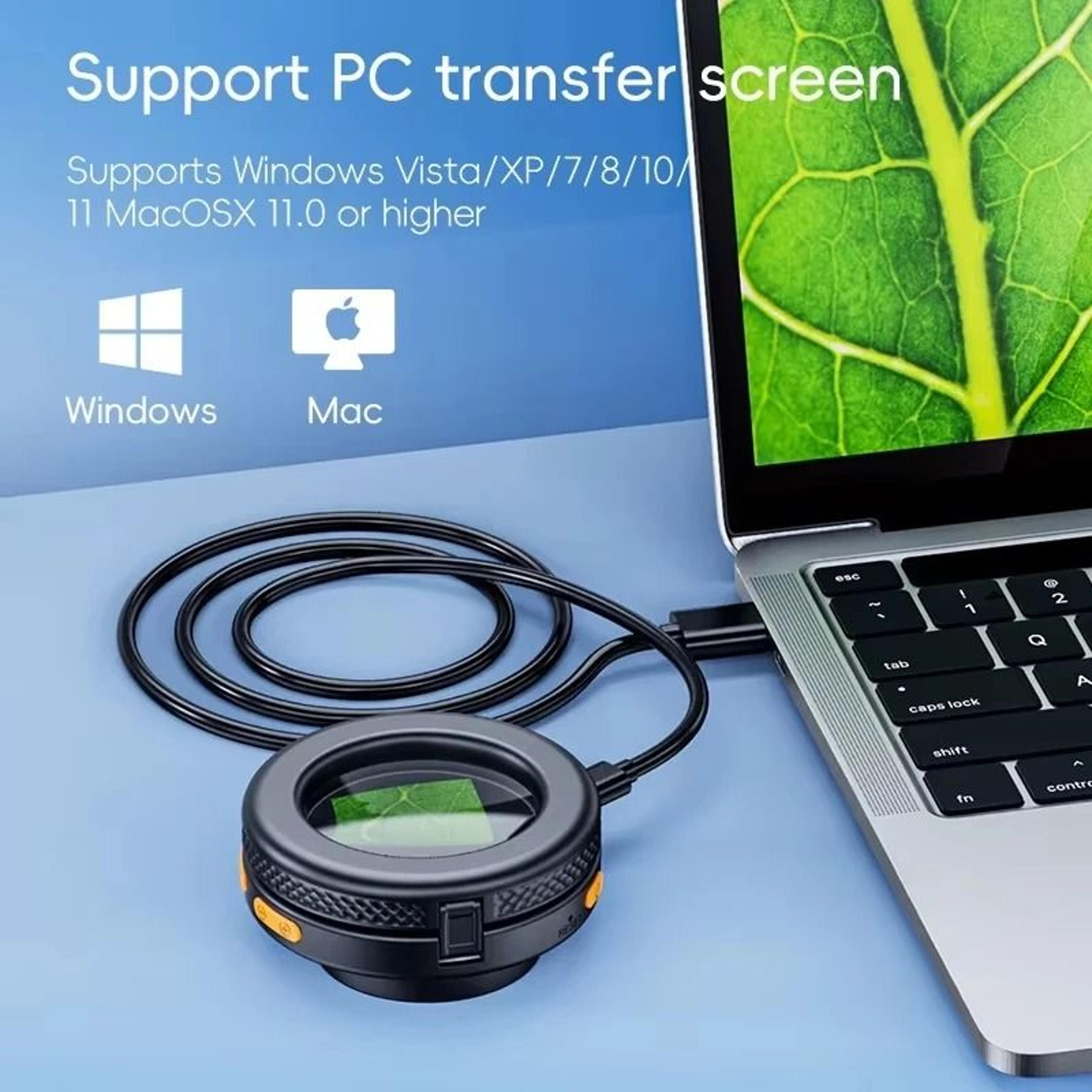 500X Digital Handheld Microscope 2in IPS Screen Foldable USB Rechargeable Magnifier 0