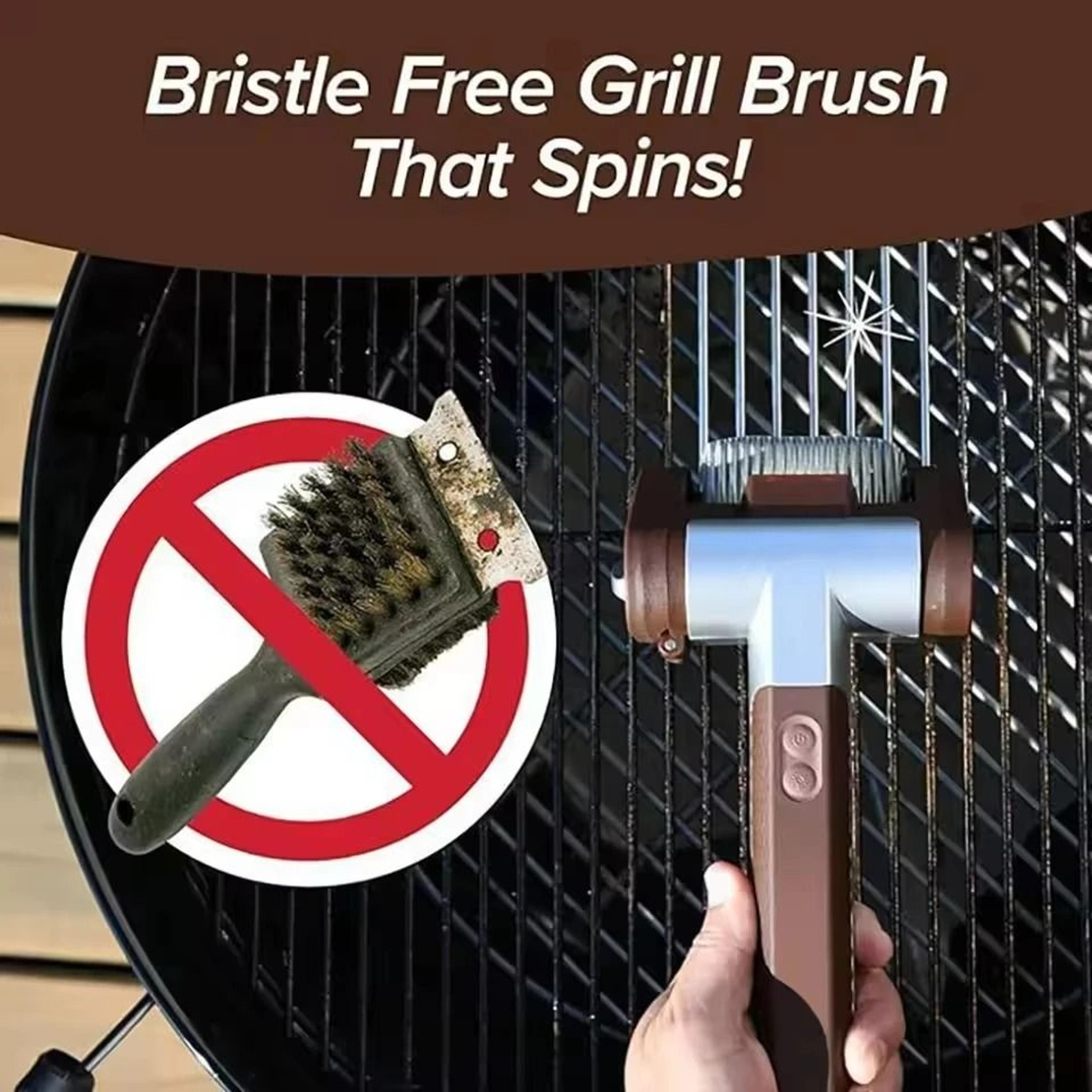 cordless electric grill brush 350rpm bbq cleaner with replaceable head