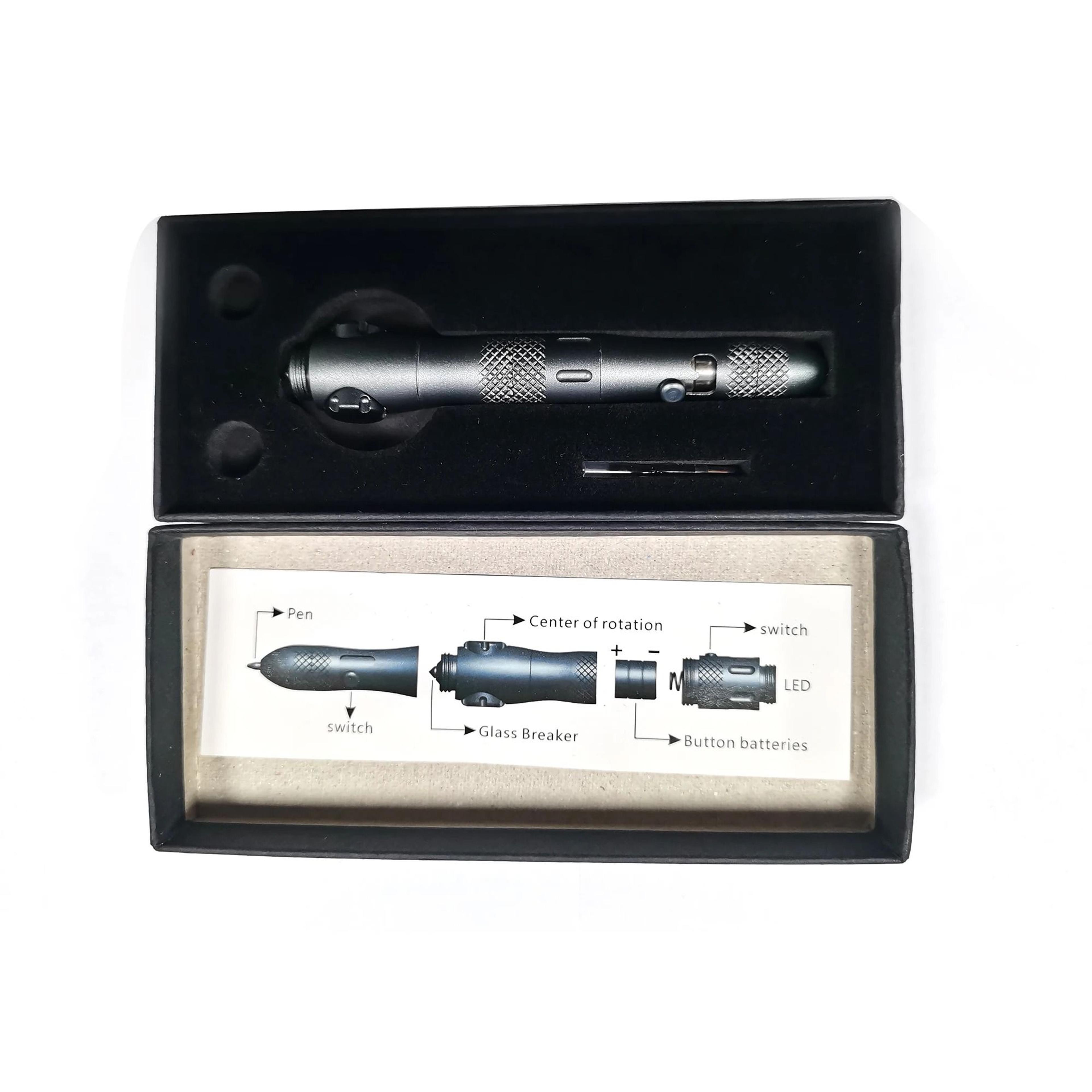 Multifunction Tactical Pen With LED Light And Gyro Spinner For Everyday Carry 9