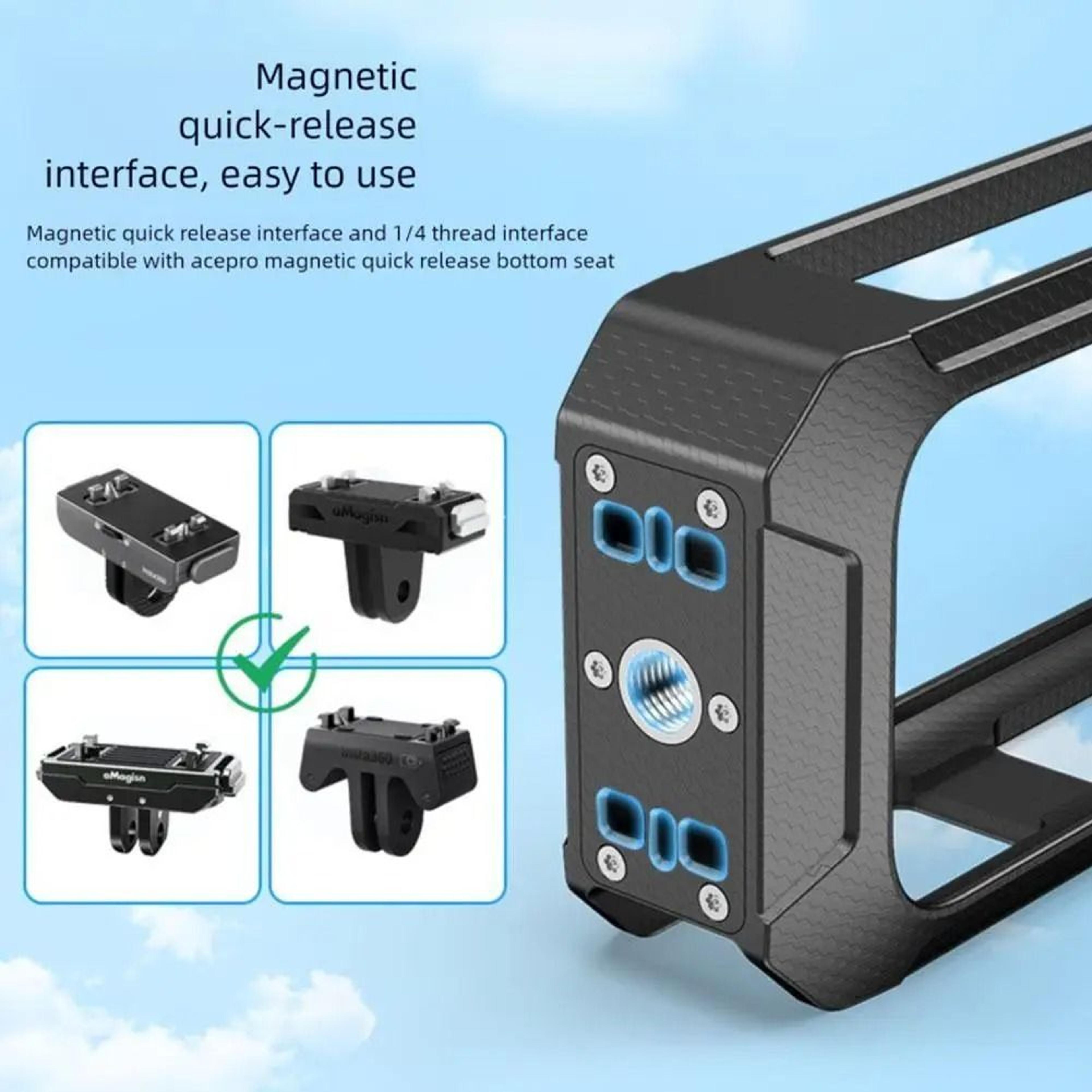 MagniCage Shockproof Protective Frame For Insta360 X5 With Magnetic Base 0