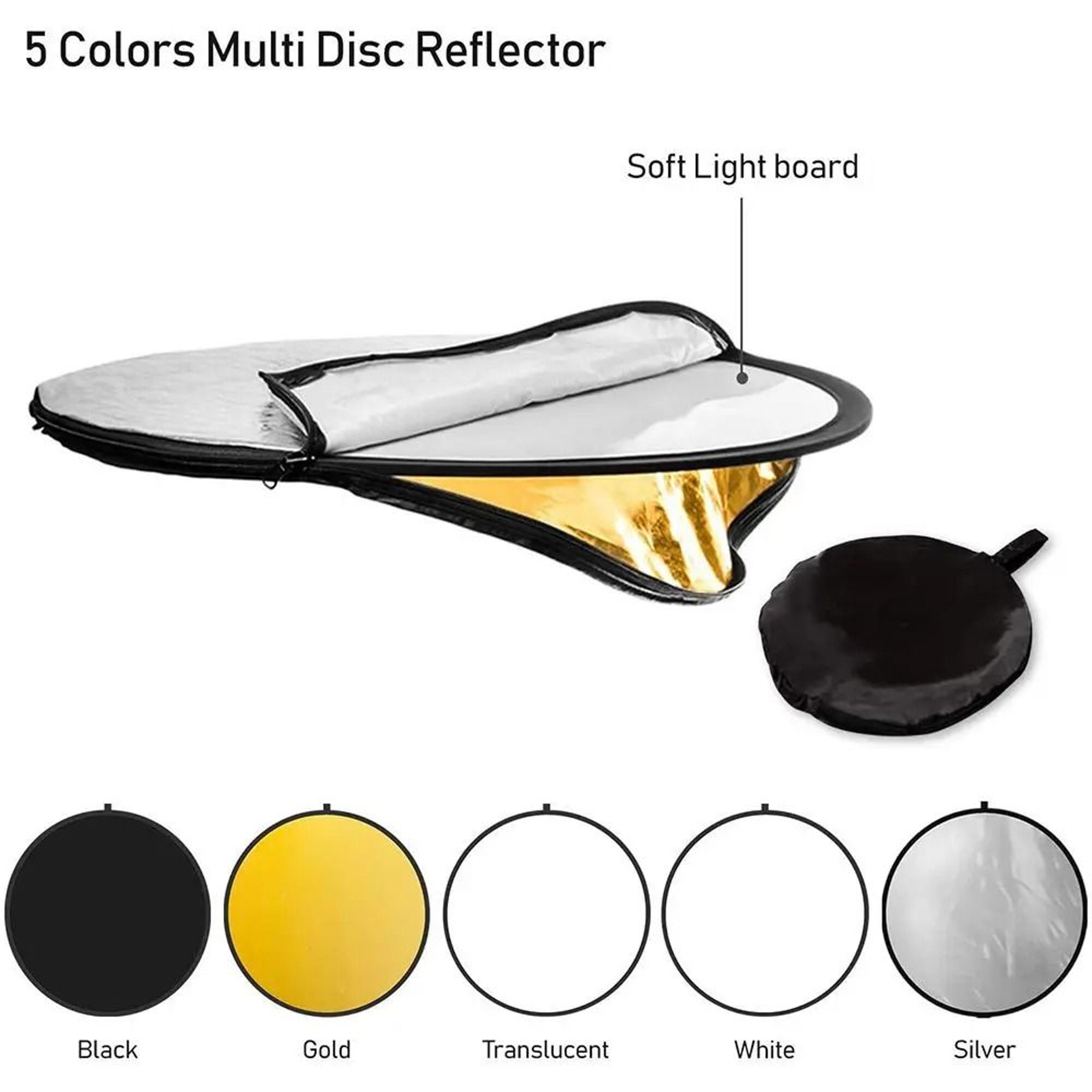 5 In 1 Collapsible Photography Reflector And Light Diffuser 23624331in Portable Studio Kit 2