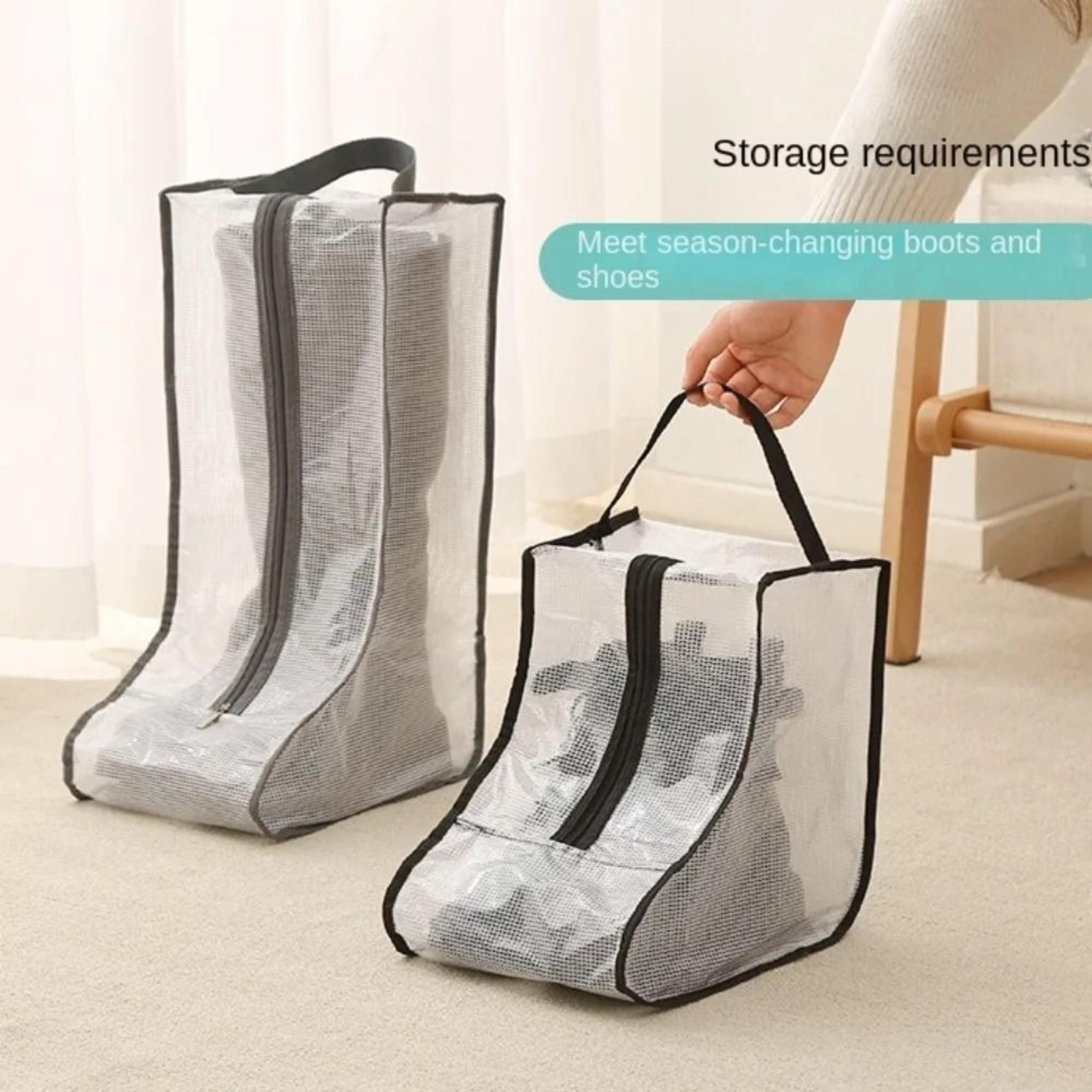 Portable Waterproof Boot Storage Bag Dustproof Travel Shoe Organizer With Zipper Closure 1