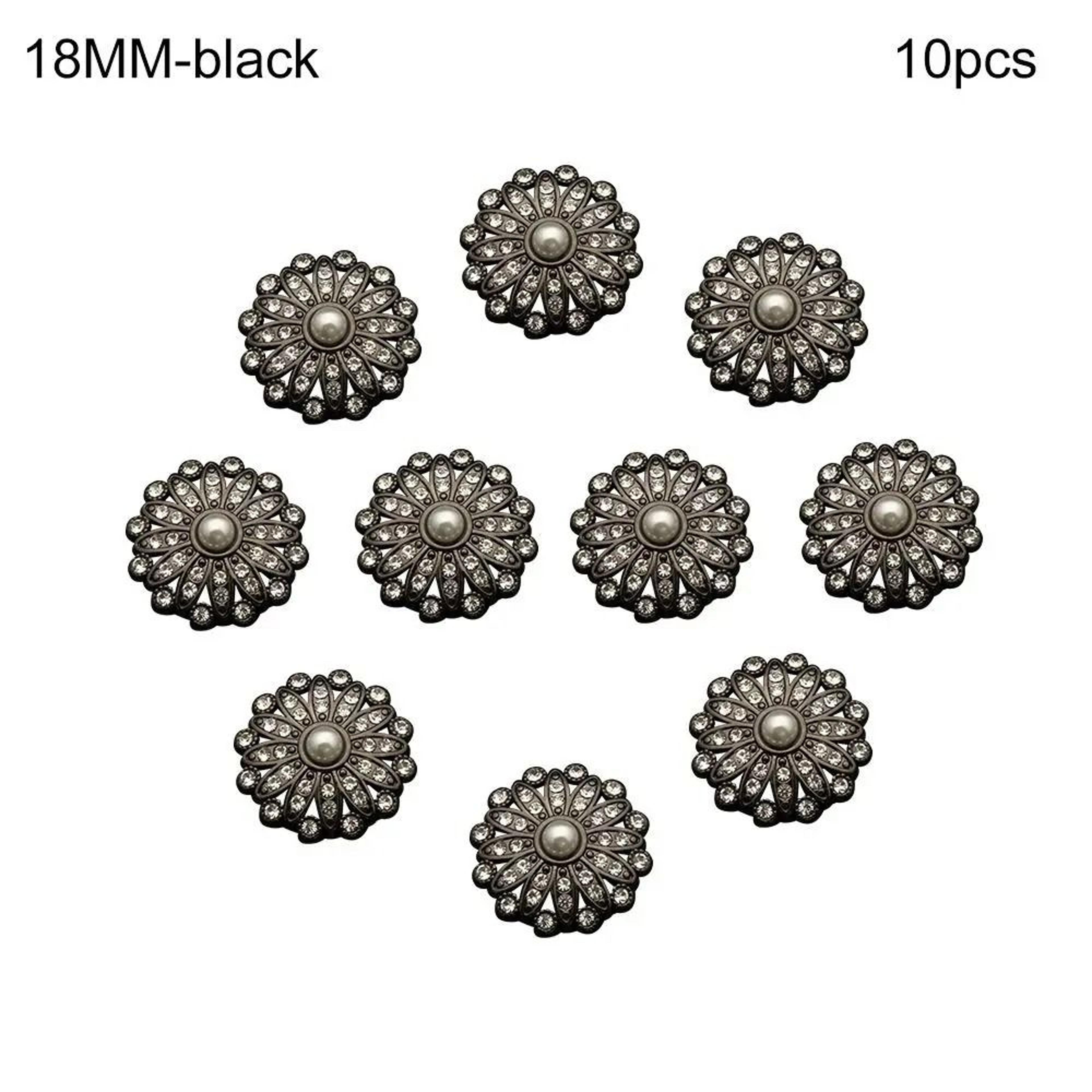 Vintage Pearl Rhinestone Sewing Buttons Set For Clothing  DIY Crafts 6