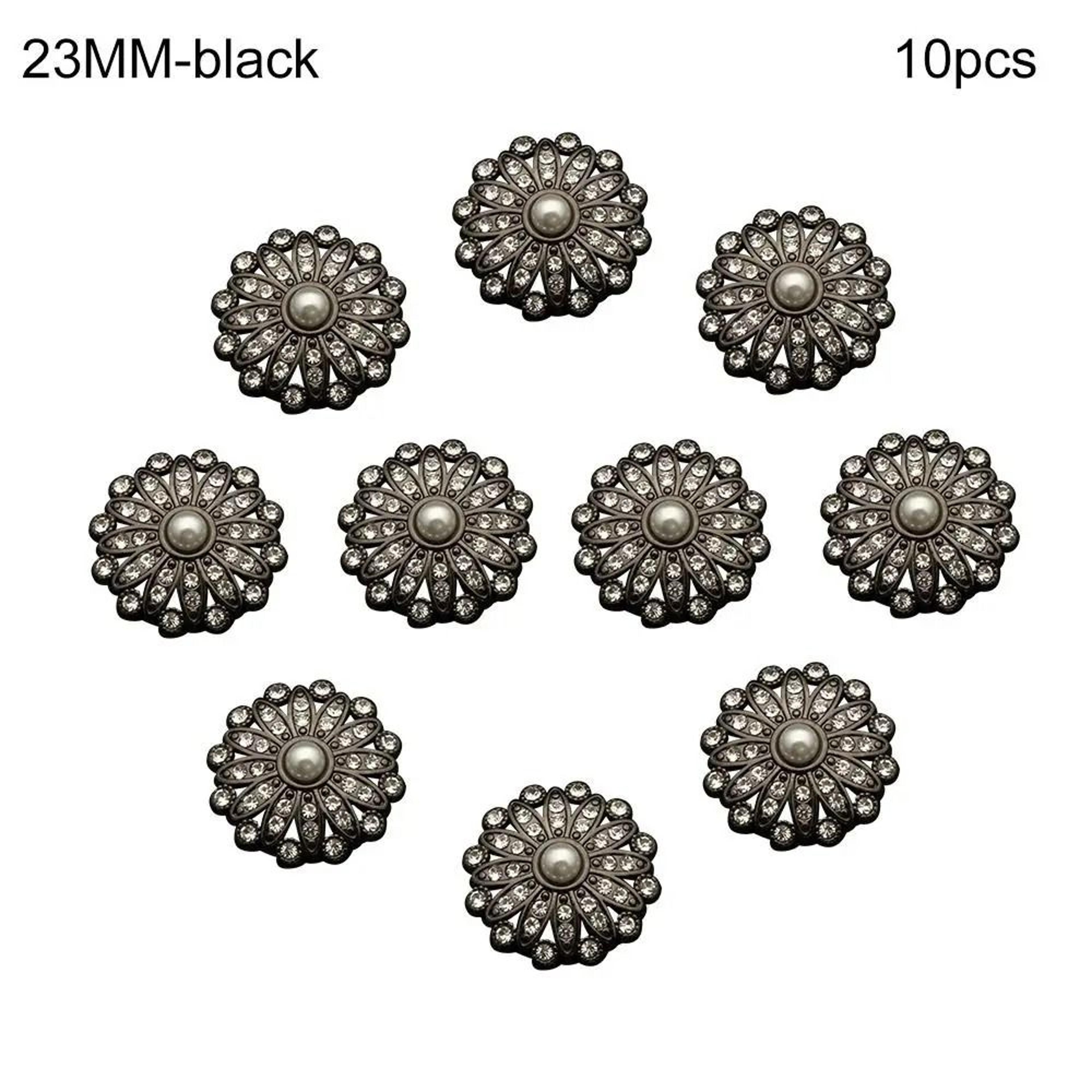 Vintage Pearl Rhinestone Sewing Buttons Set For Clothing  DIY Crafts 14