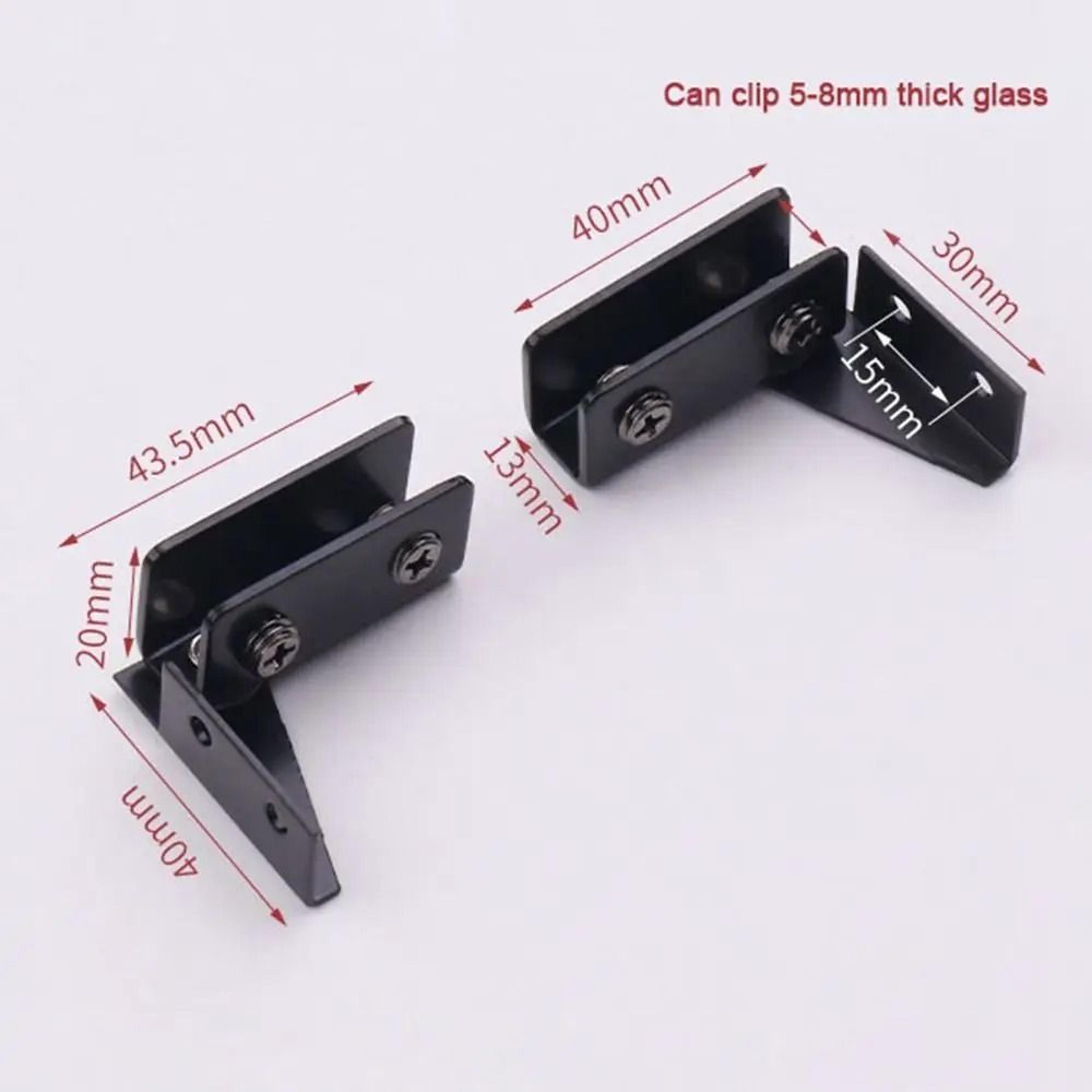 2PCS Zinc Alloy NonPerforated Glass Door Hinges For Wine Cabinets  Display Cabinets 2