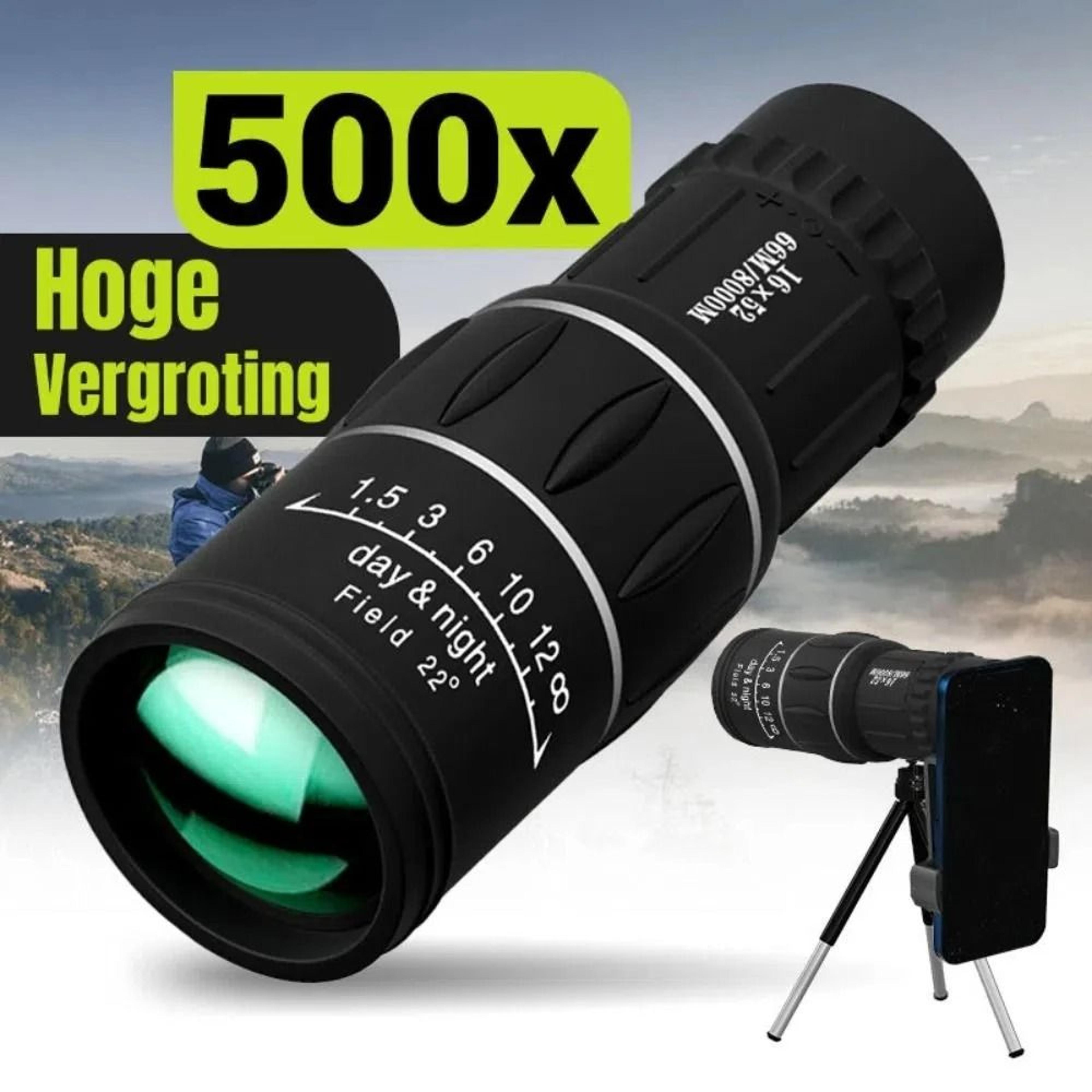 16x52 high-power monocular telescope with dual focus optical zoom