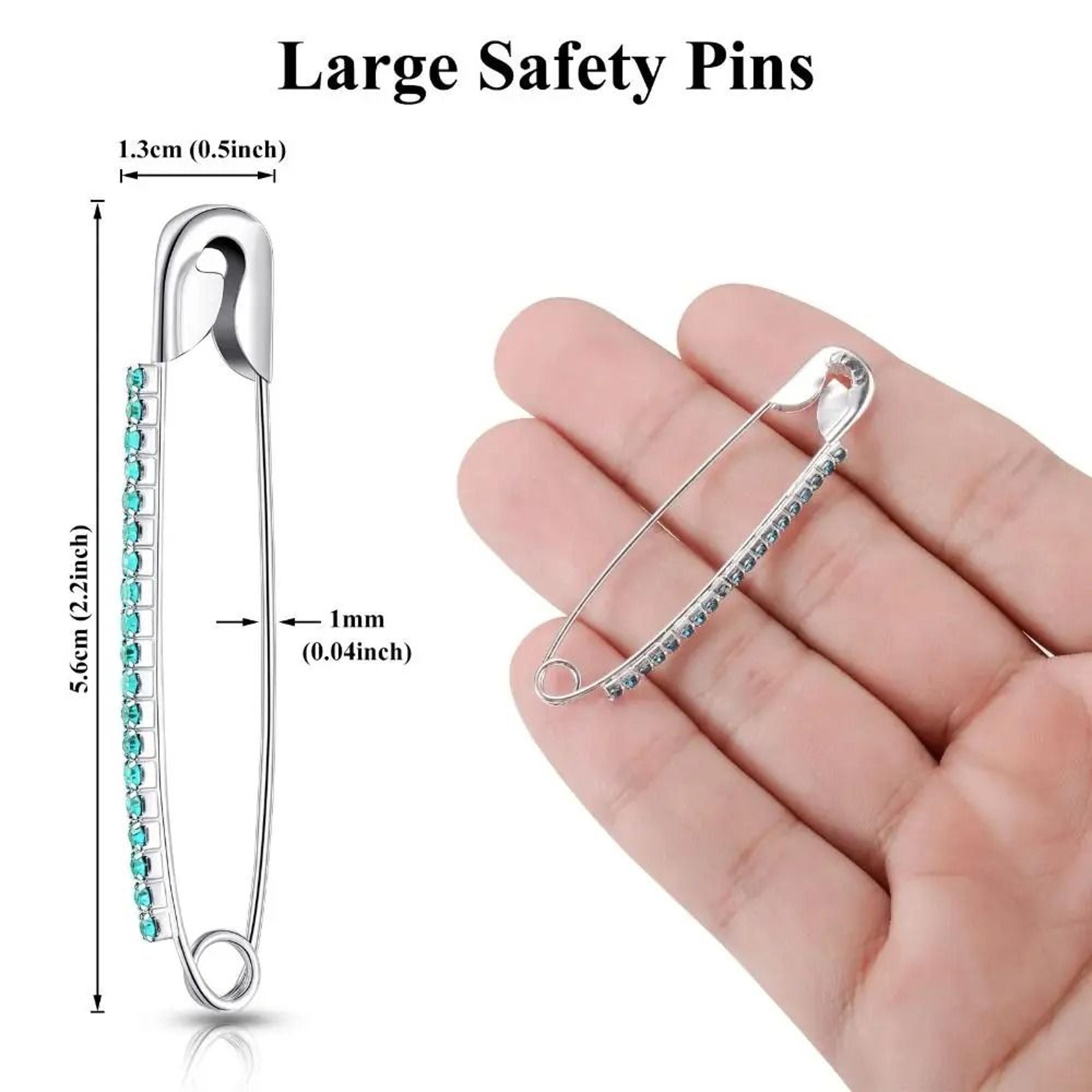 Elegant Gold Rhinestone Safety Pin Brooch For Sweaters Shawls  Hats 5
