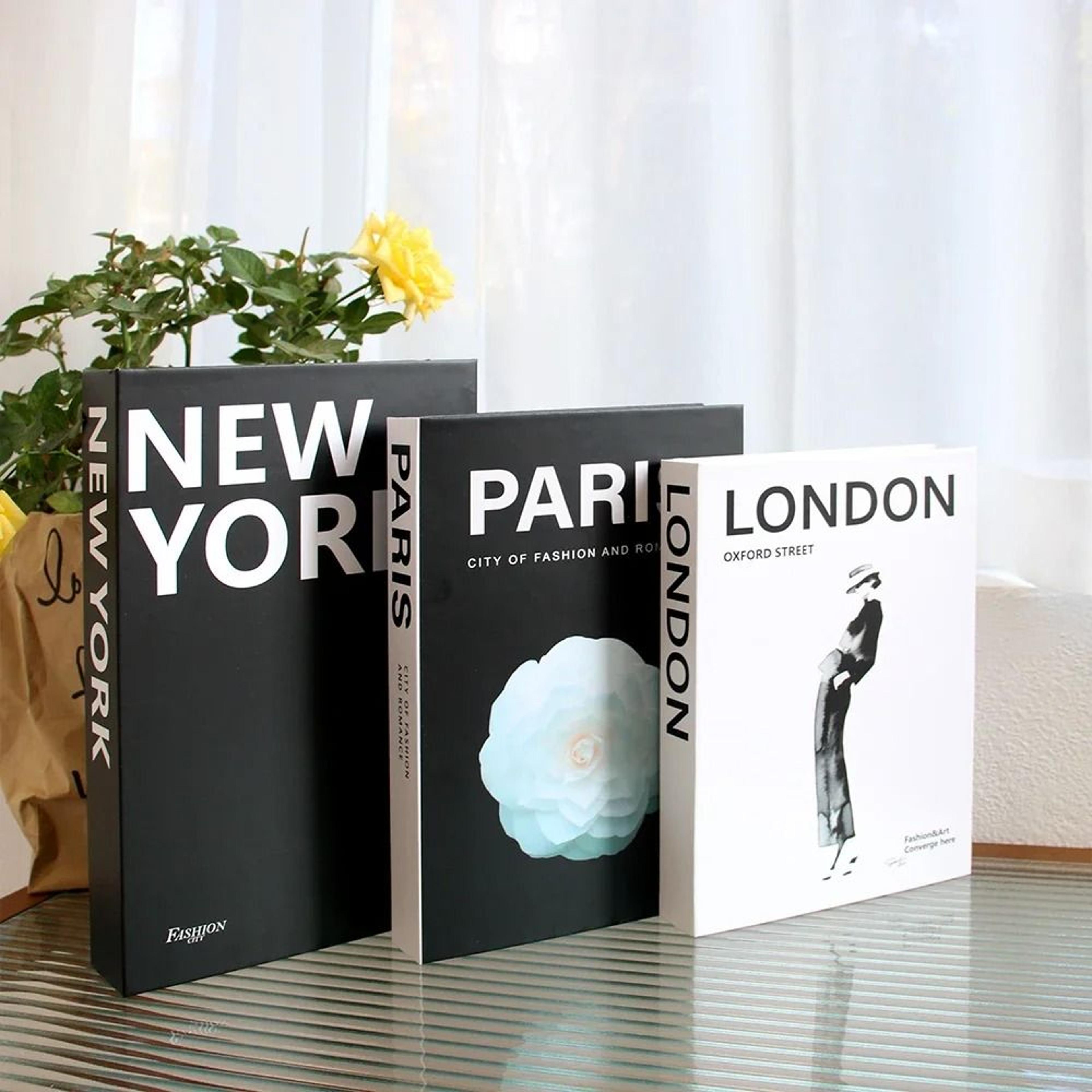 Decorative Faux Book Set For Coffee Table  Bookshelf Styling 9