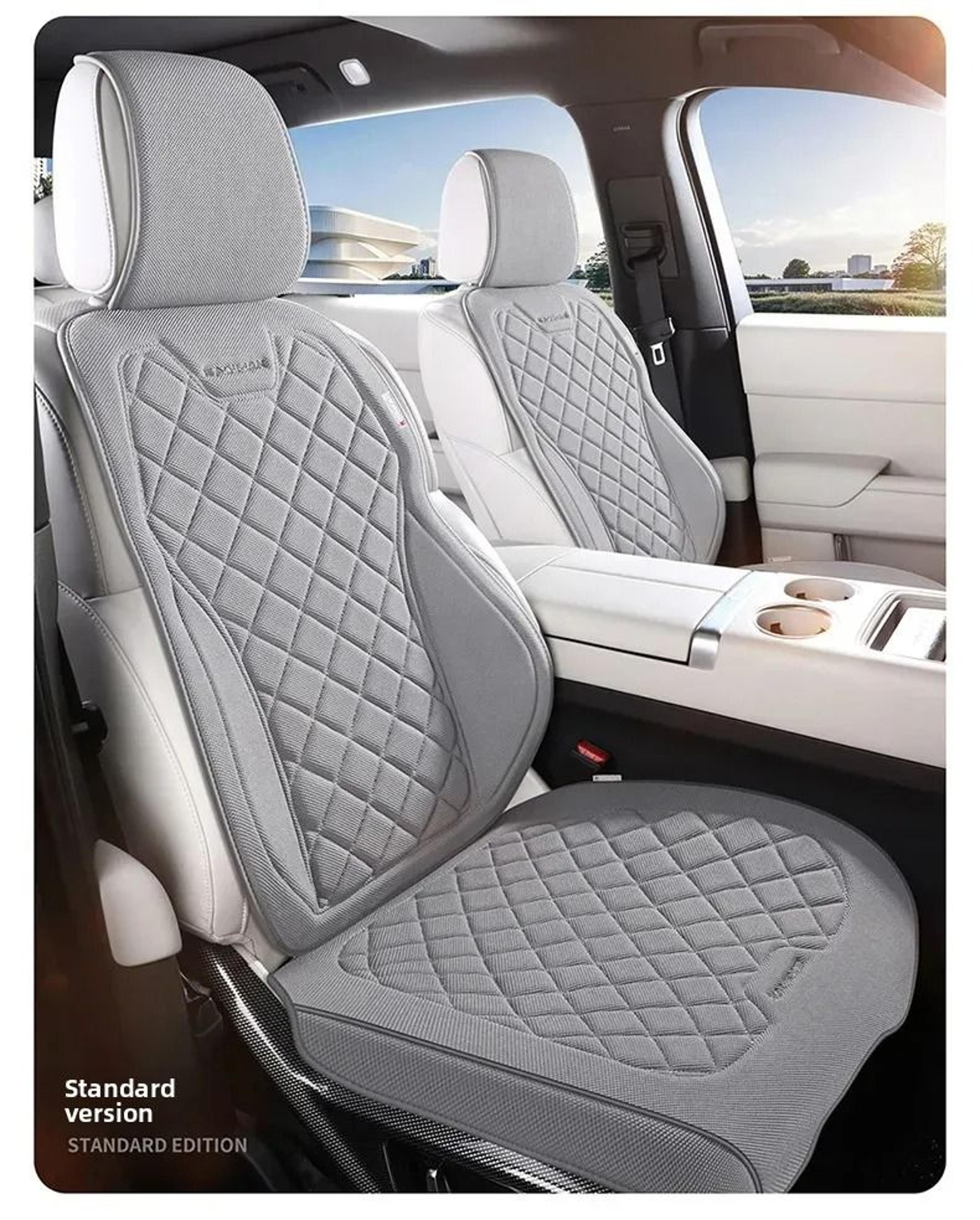 Luxury Linen Car Seat Cover Set For SUVs  Sedans 5