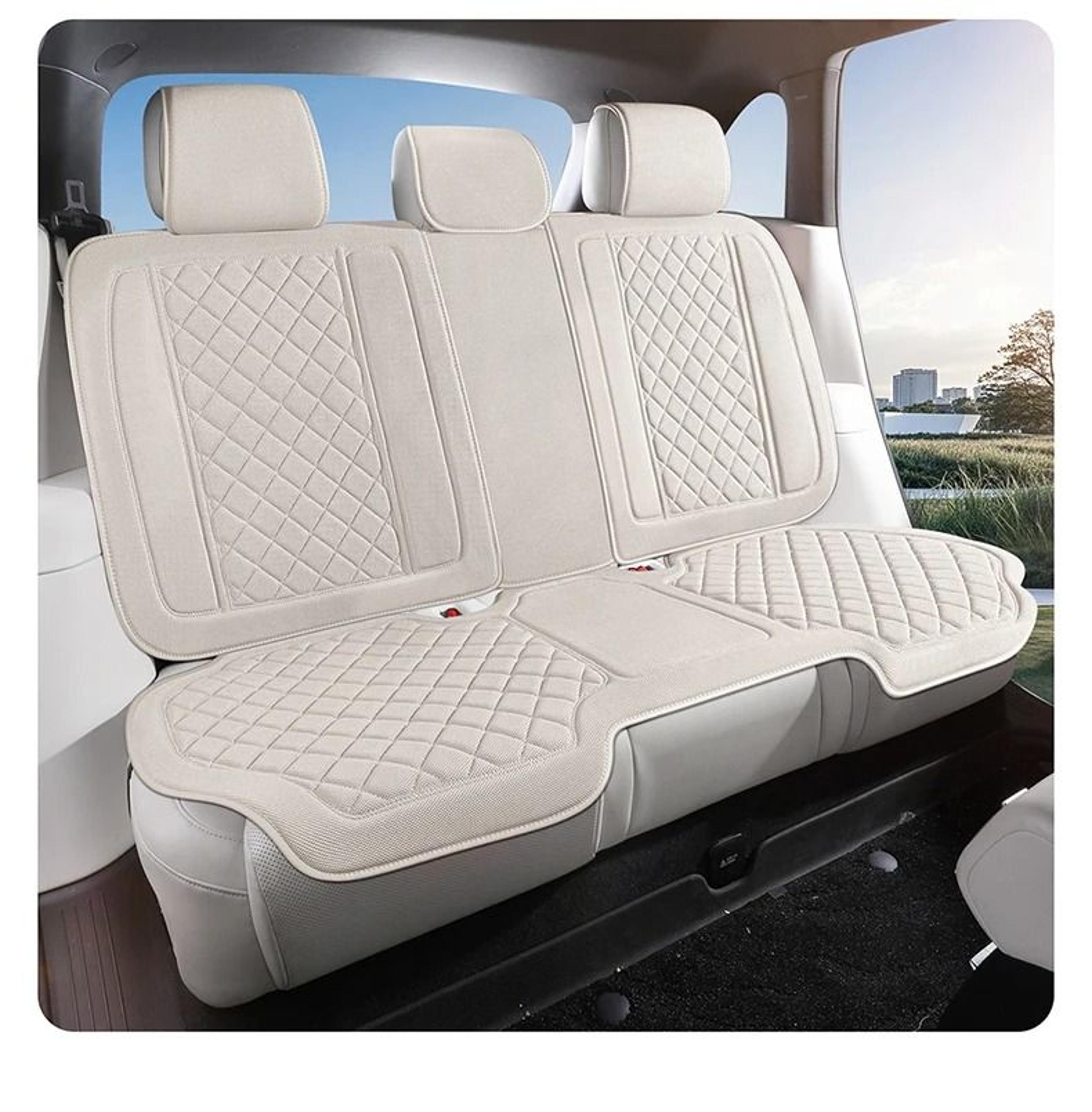 Luxury Linen Car Seat Cover Set For SUVs  Sedans 16