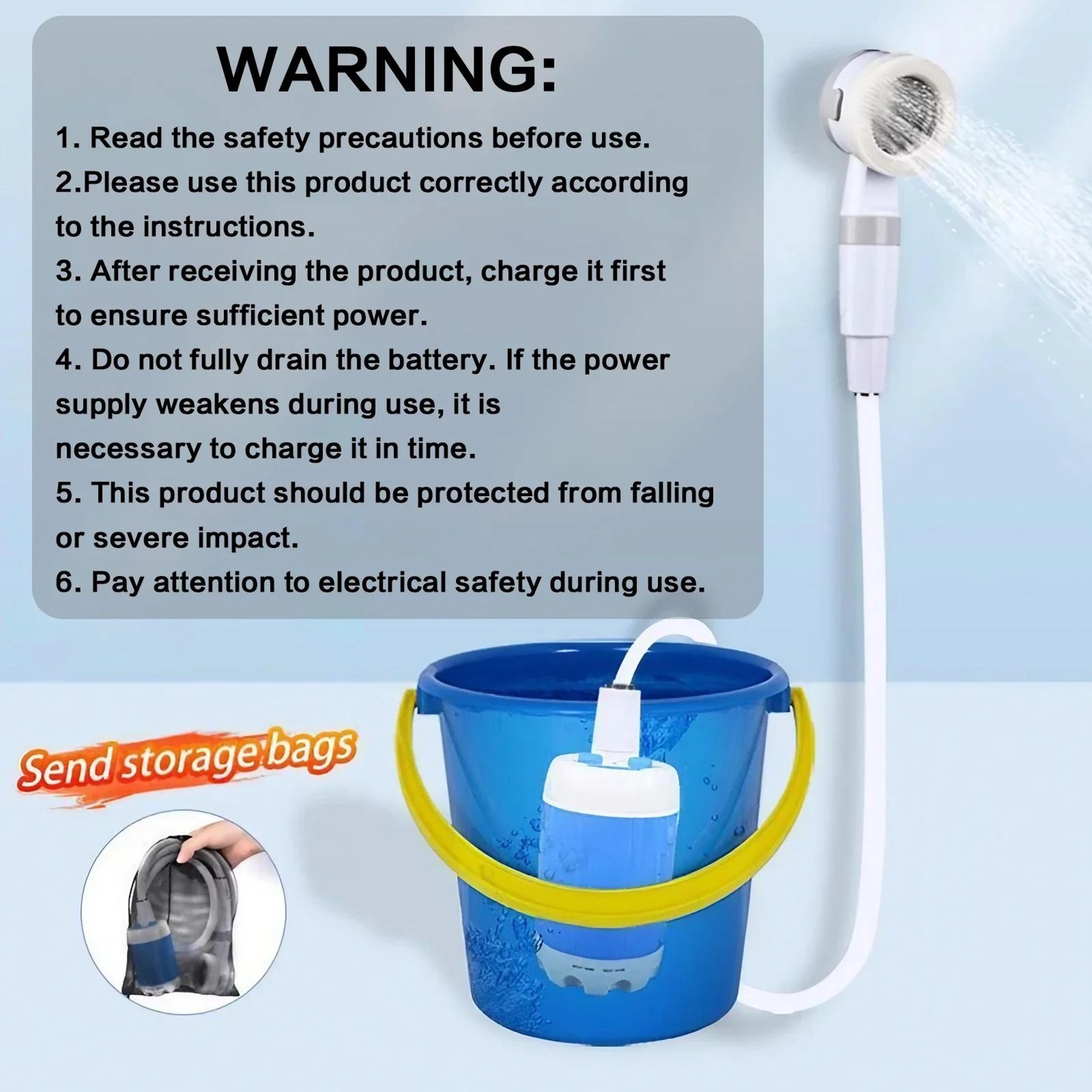 Portable Rechargeable Outdoor Shower For Pet Bathing Car Washing  Camping 5