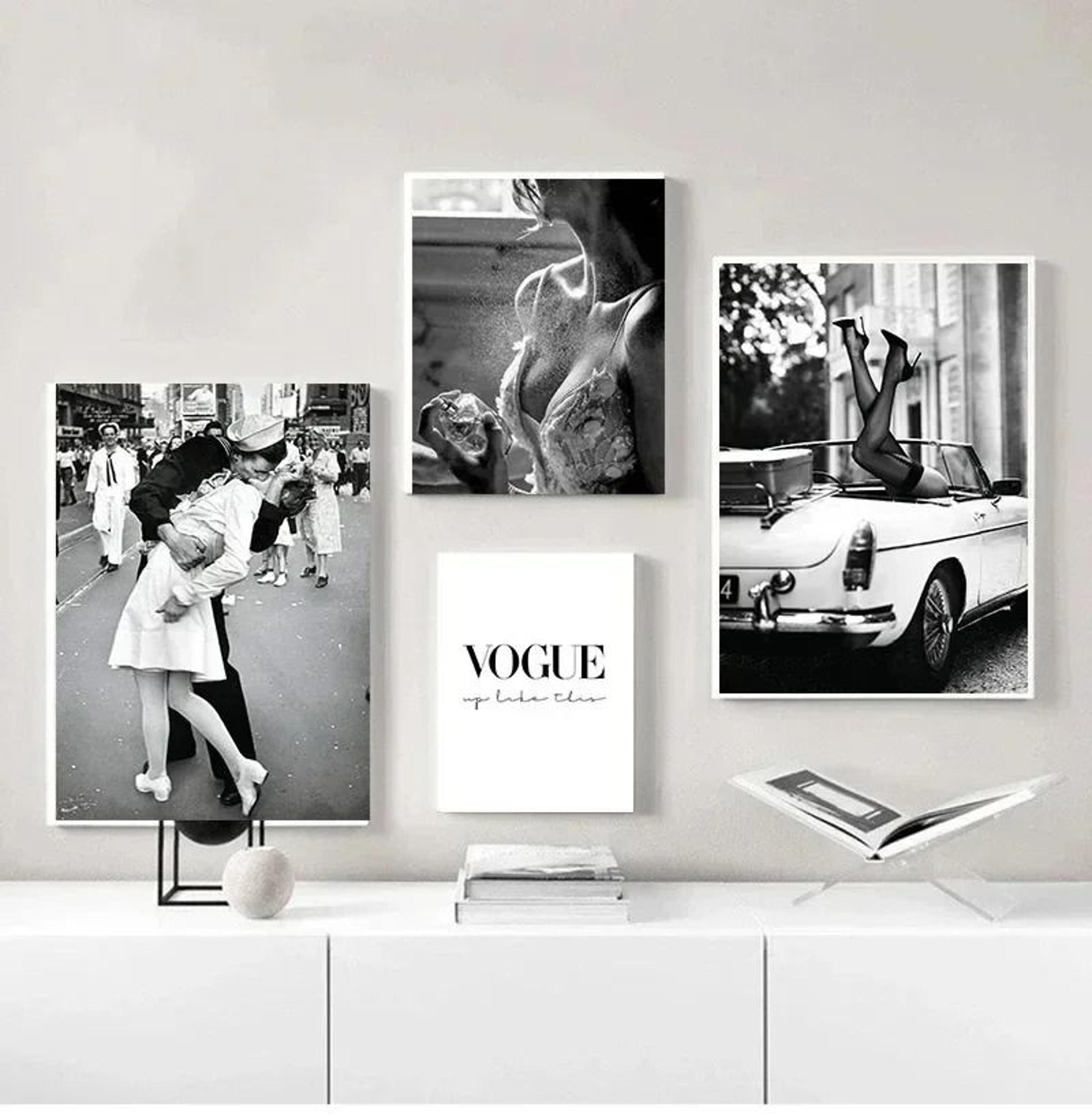 vintage fashion perfume canvas wall art for elegant home & room decor