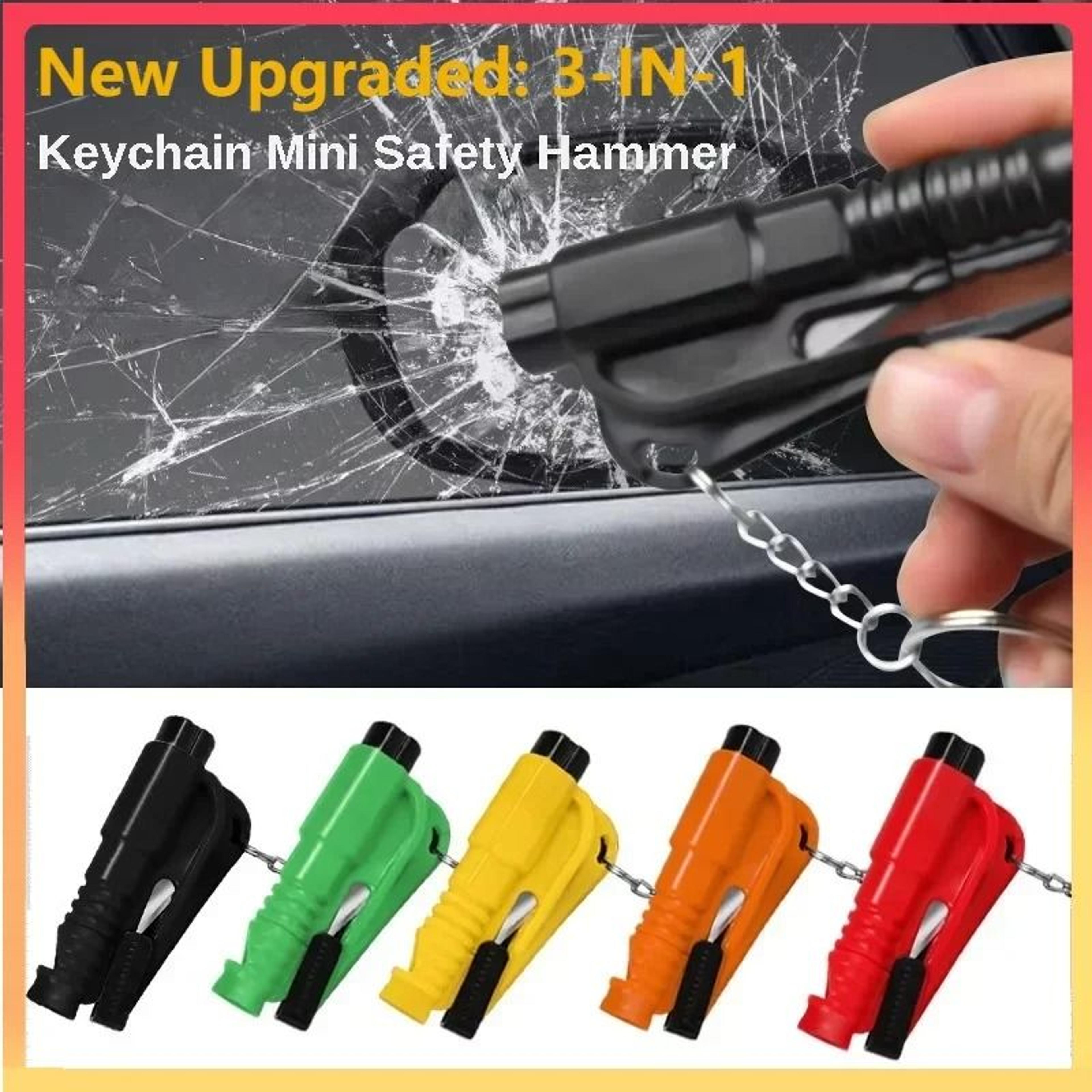 3-in-1 car emergency safety hammer window breaker & seat belt cutter tool