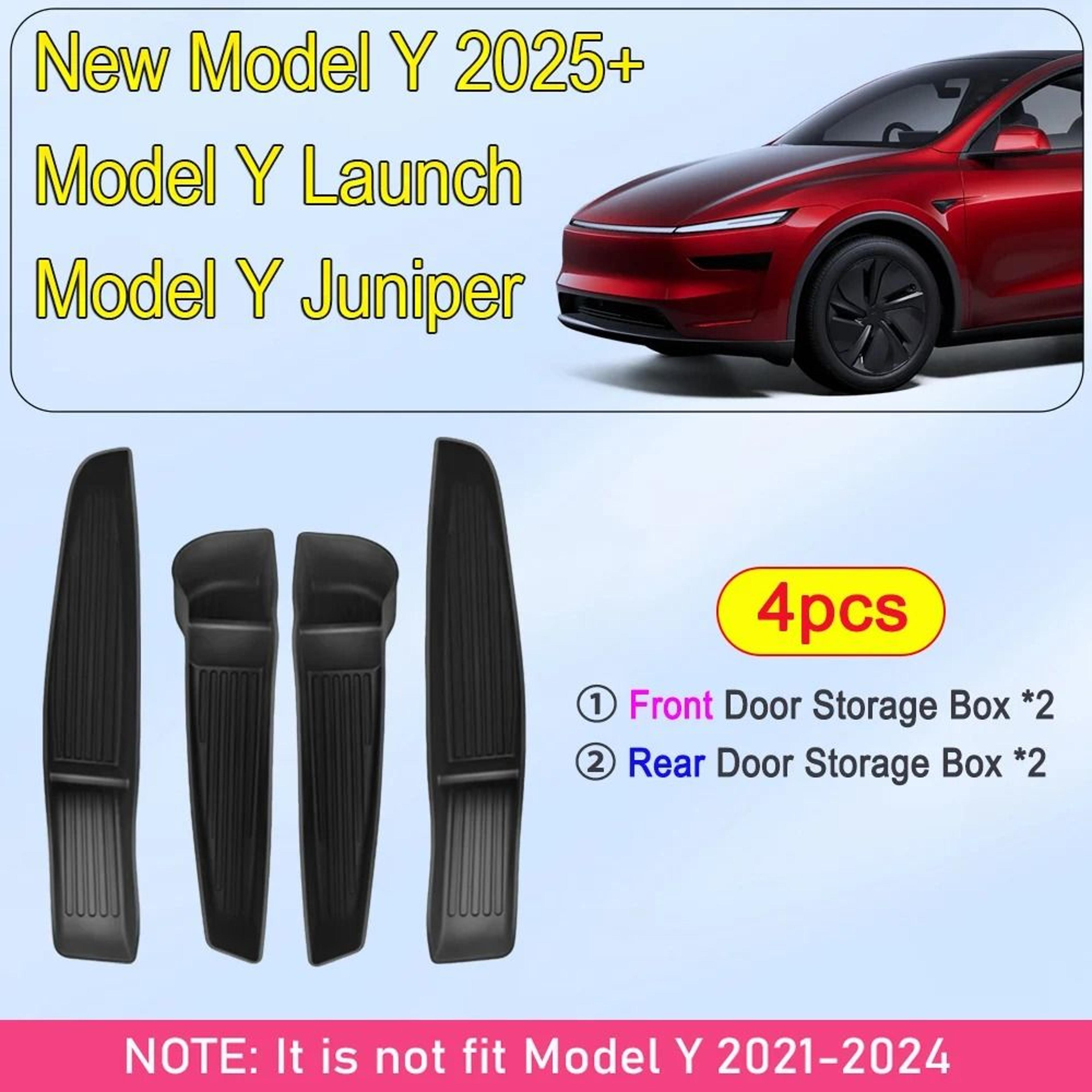 Tesla Model 3  Model Y Juniper Door Side Storage Organizer Tray Set 8